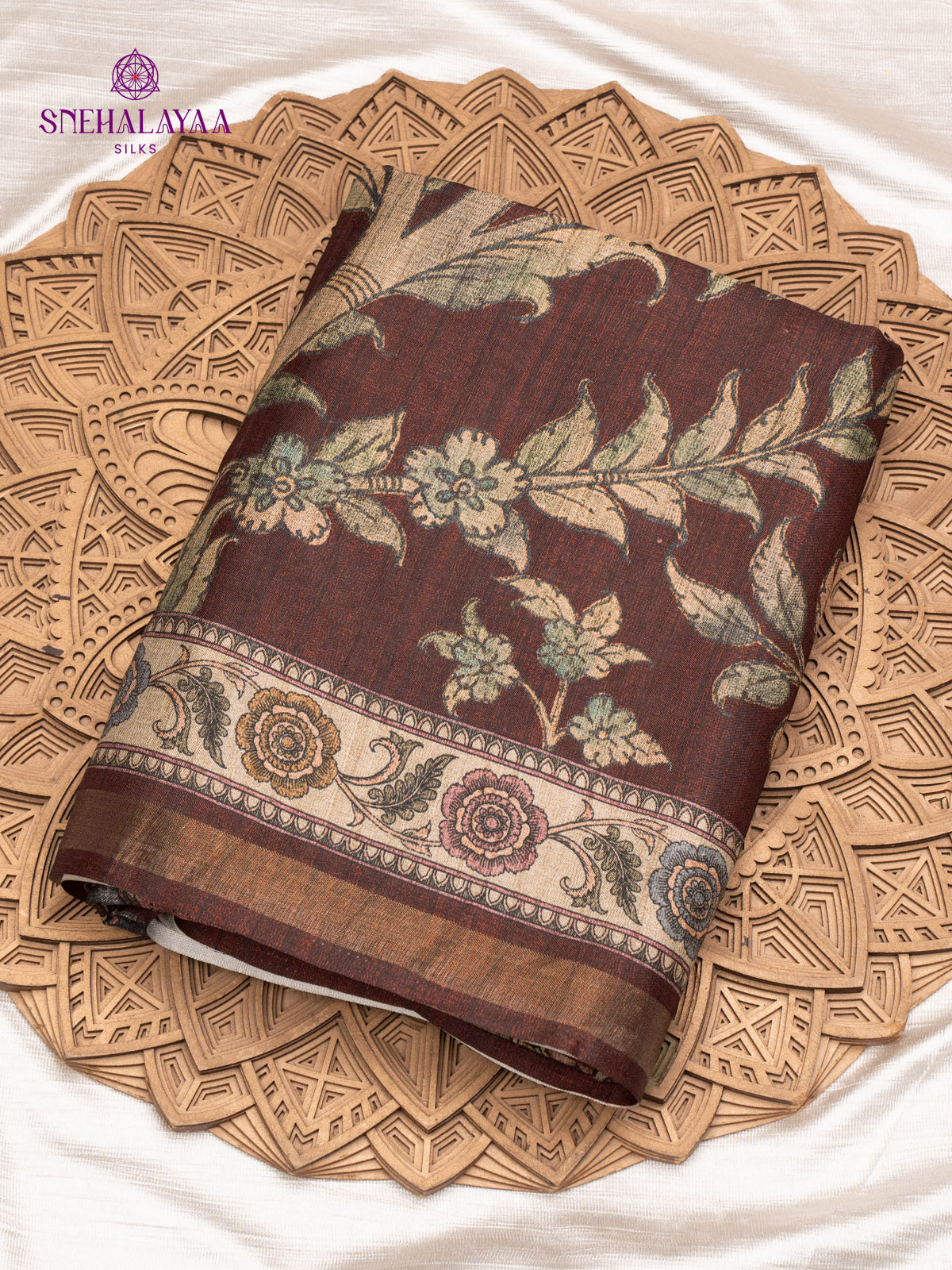 Brown Tussar Saree