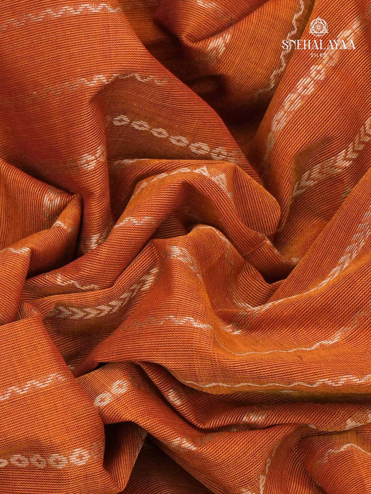 Orange Venkatagiri Cotton Saree