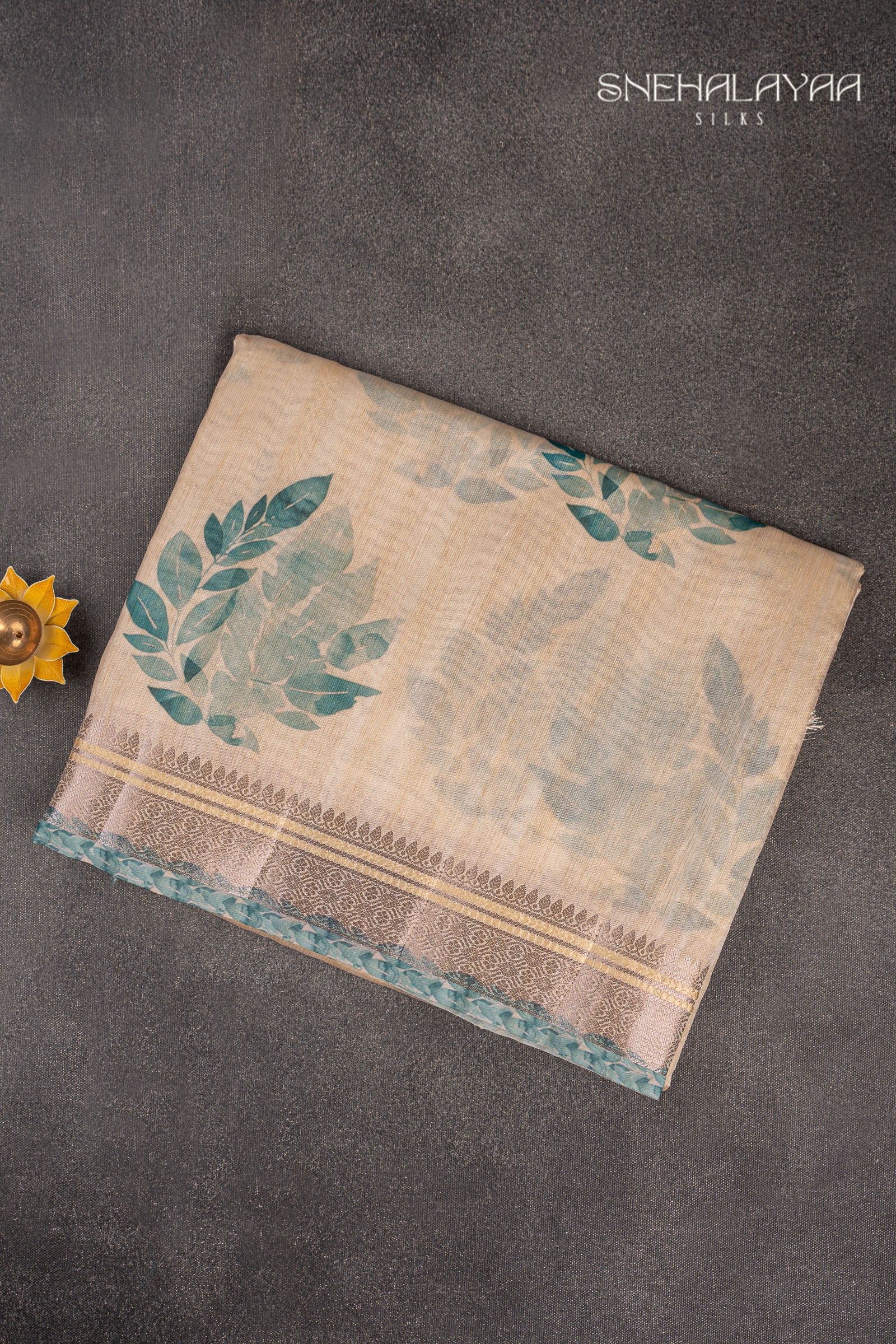 Cream Semi Chanderi Saree