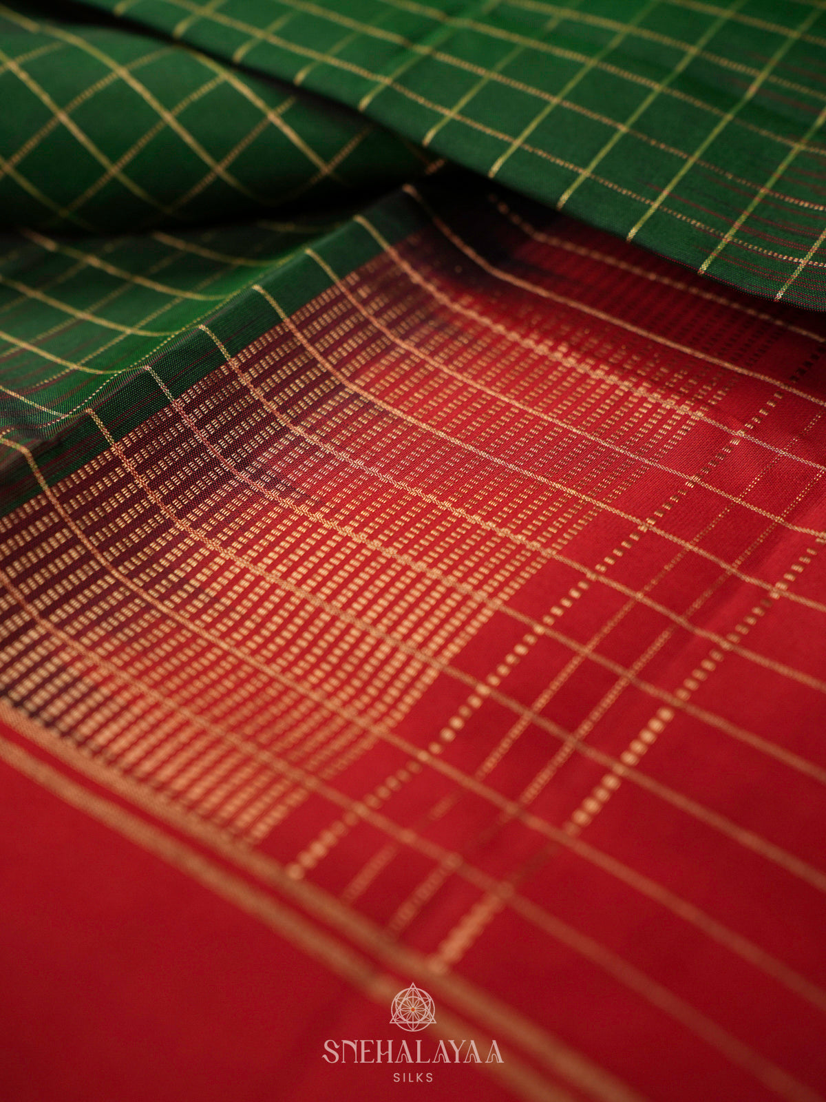 Forest Green Soft Silk Saree