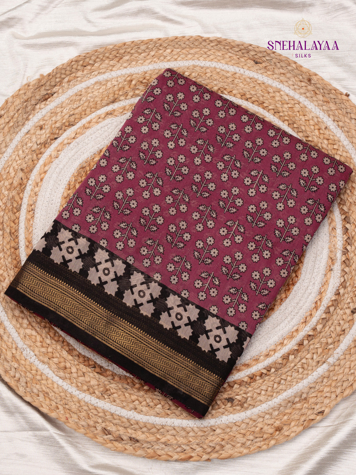 Coral Pink Chanderi Saree