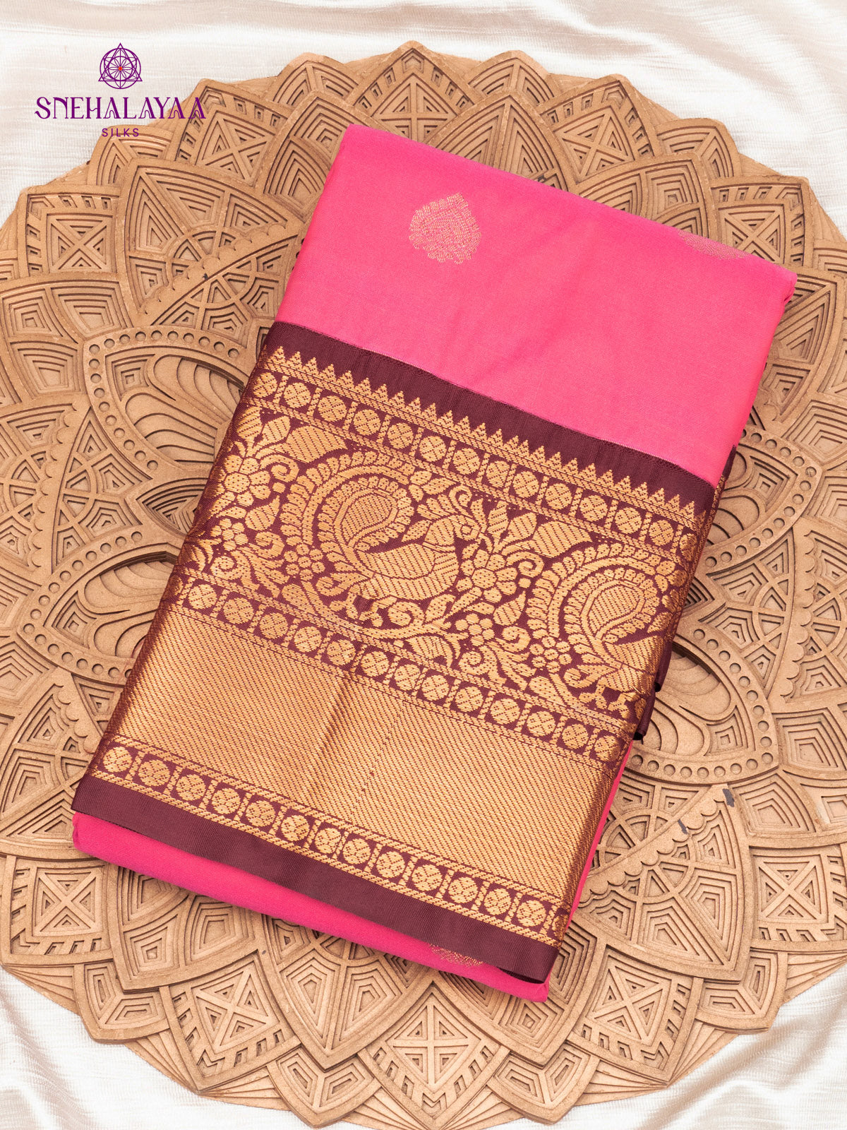 Pink Gadwal Silk Saree