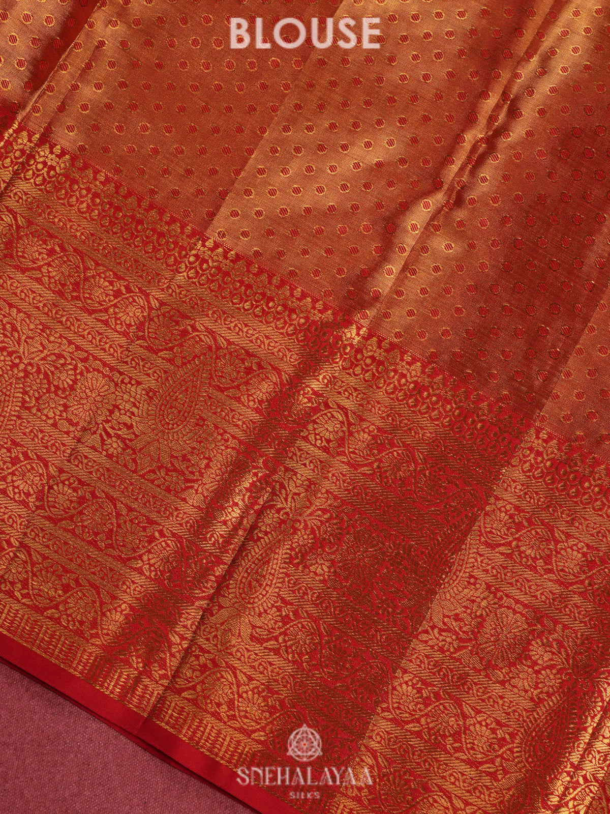 Orange Kanjivaram Silk Saree
