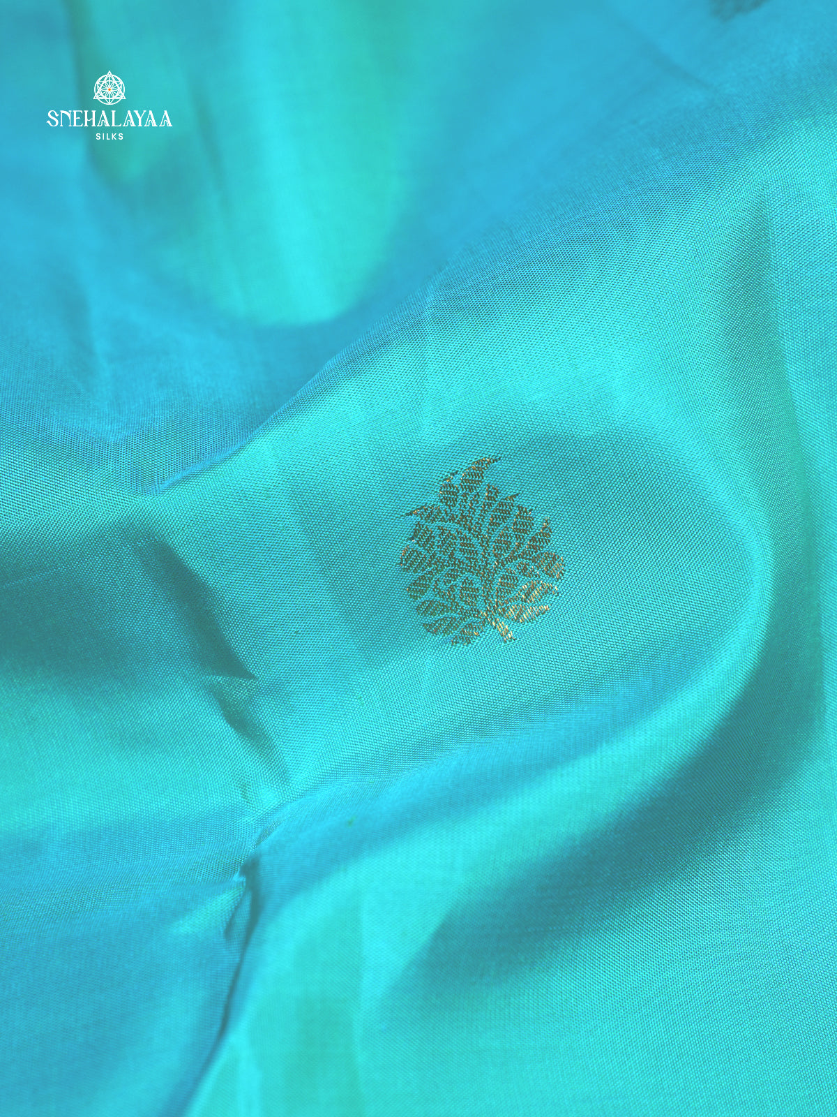 Ocean Blue Kanjivaram Silk Saree