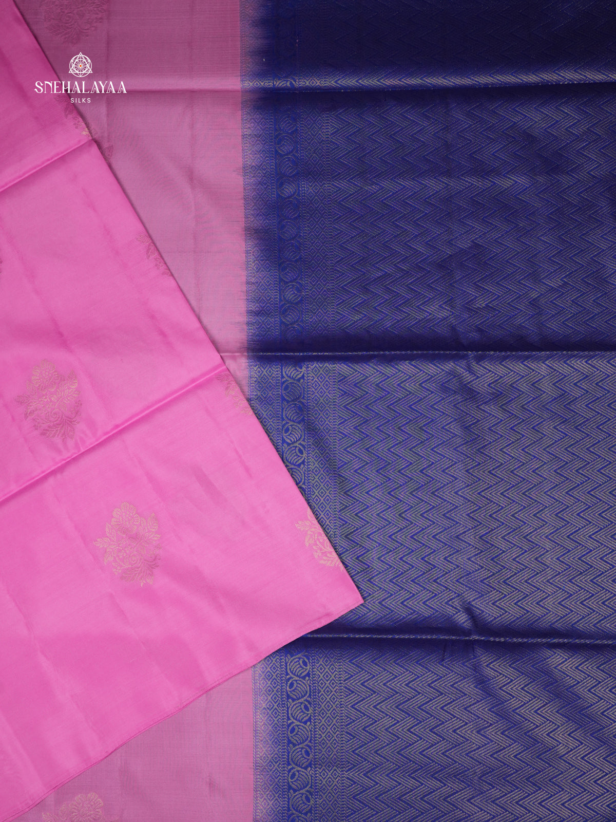 Pink Borderless Kanjivaram Soft Silk Saree