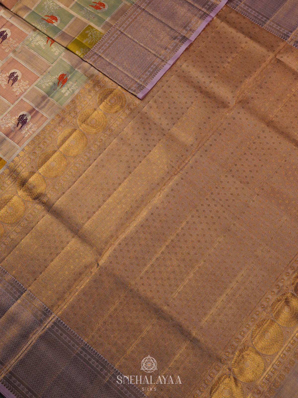 Multicolour Kanjivaram Silk Saree