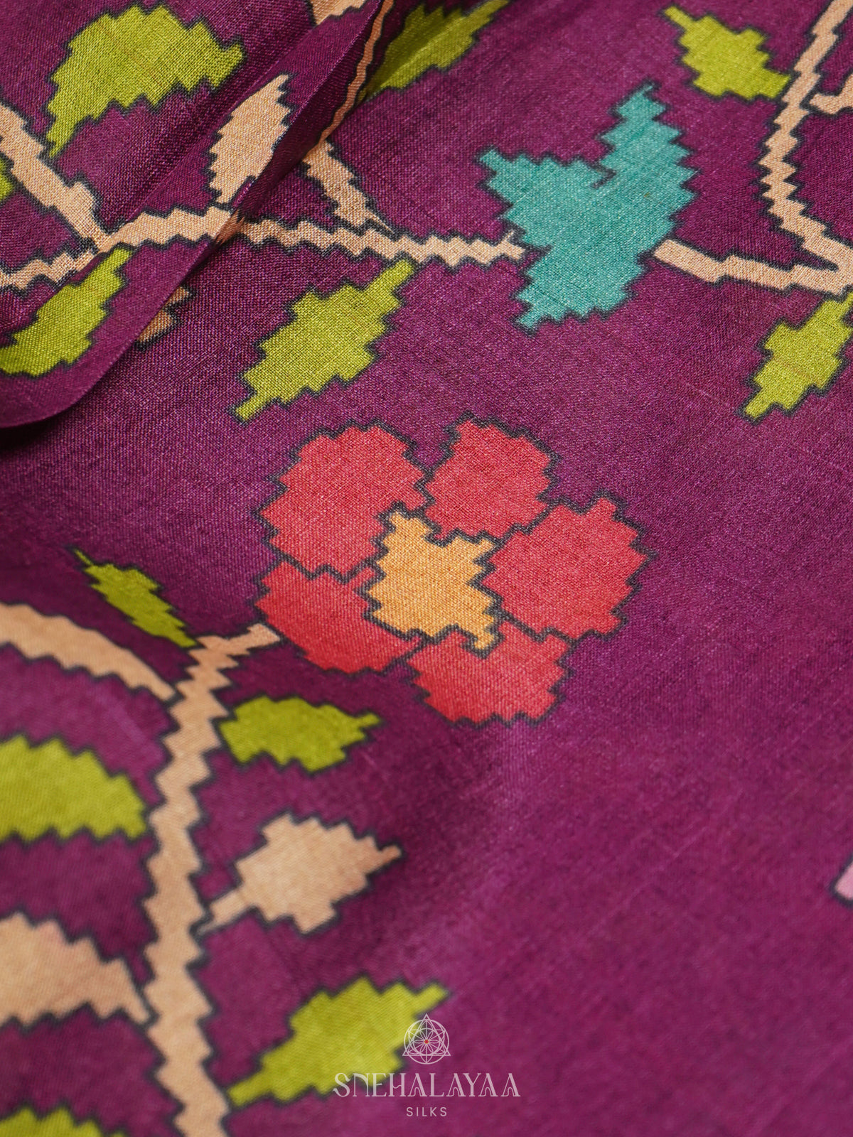 Purple Tussar Saree