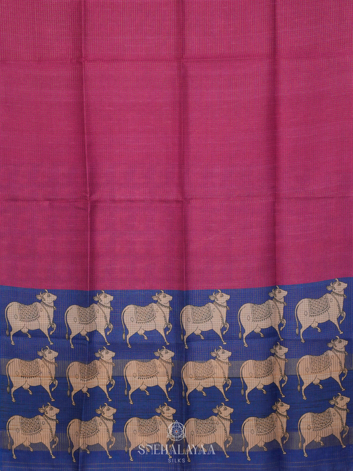 Pink Tussar Saree