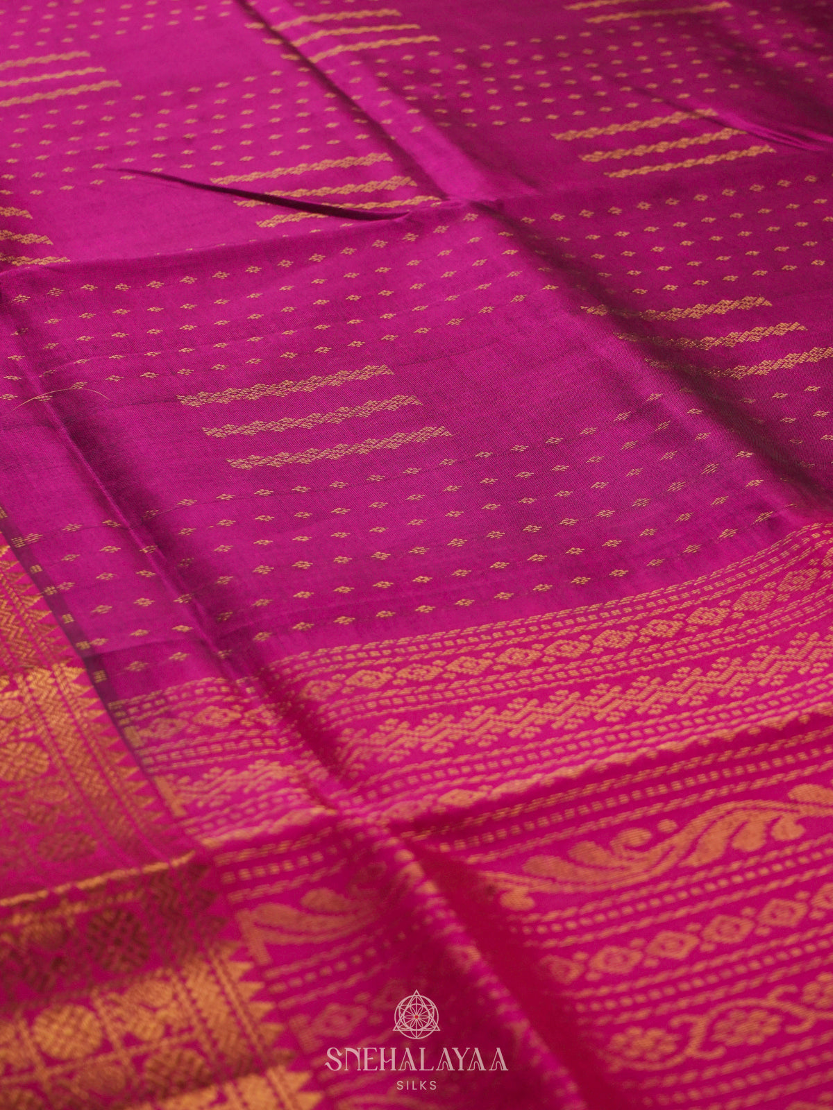 Violet Kanchi Silk Cotton Saree