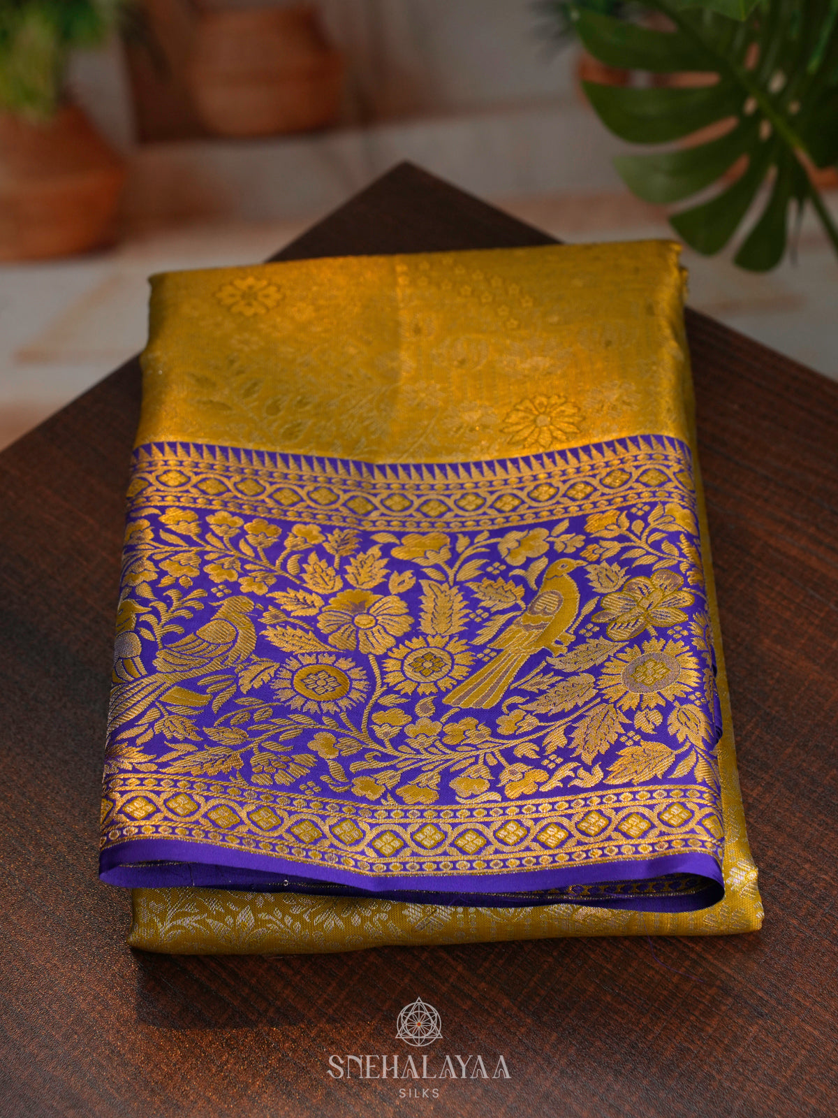 Yellow Kanjivaram Silk Saree