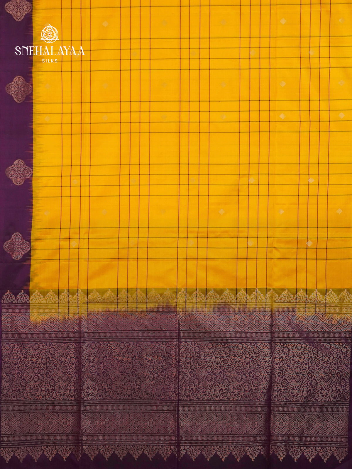 Mango Yellow Soft Silk Saree