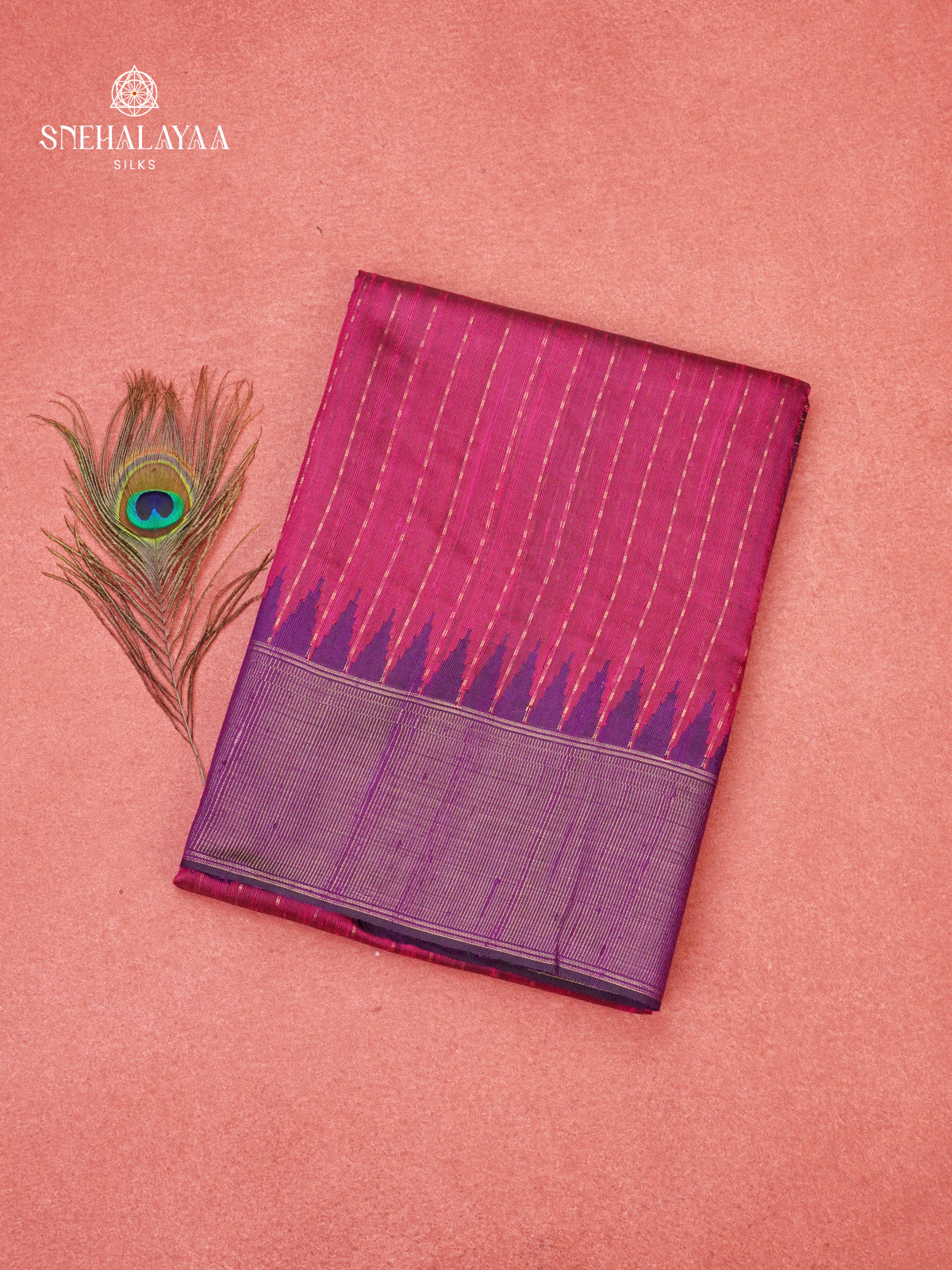 Pink Dupion Silk Saree