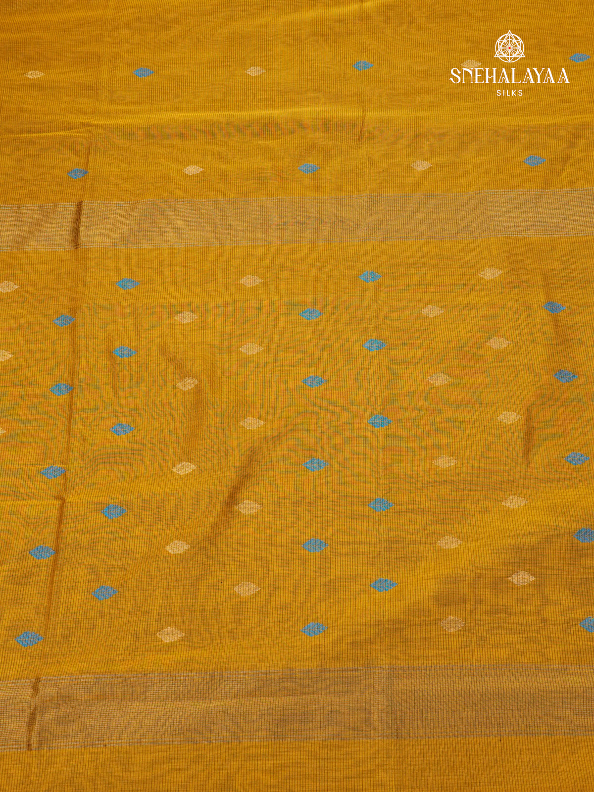 Mustard Yellow Maheshwari Silk Cotton Saree