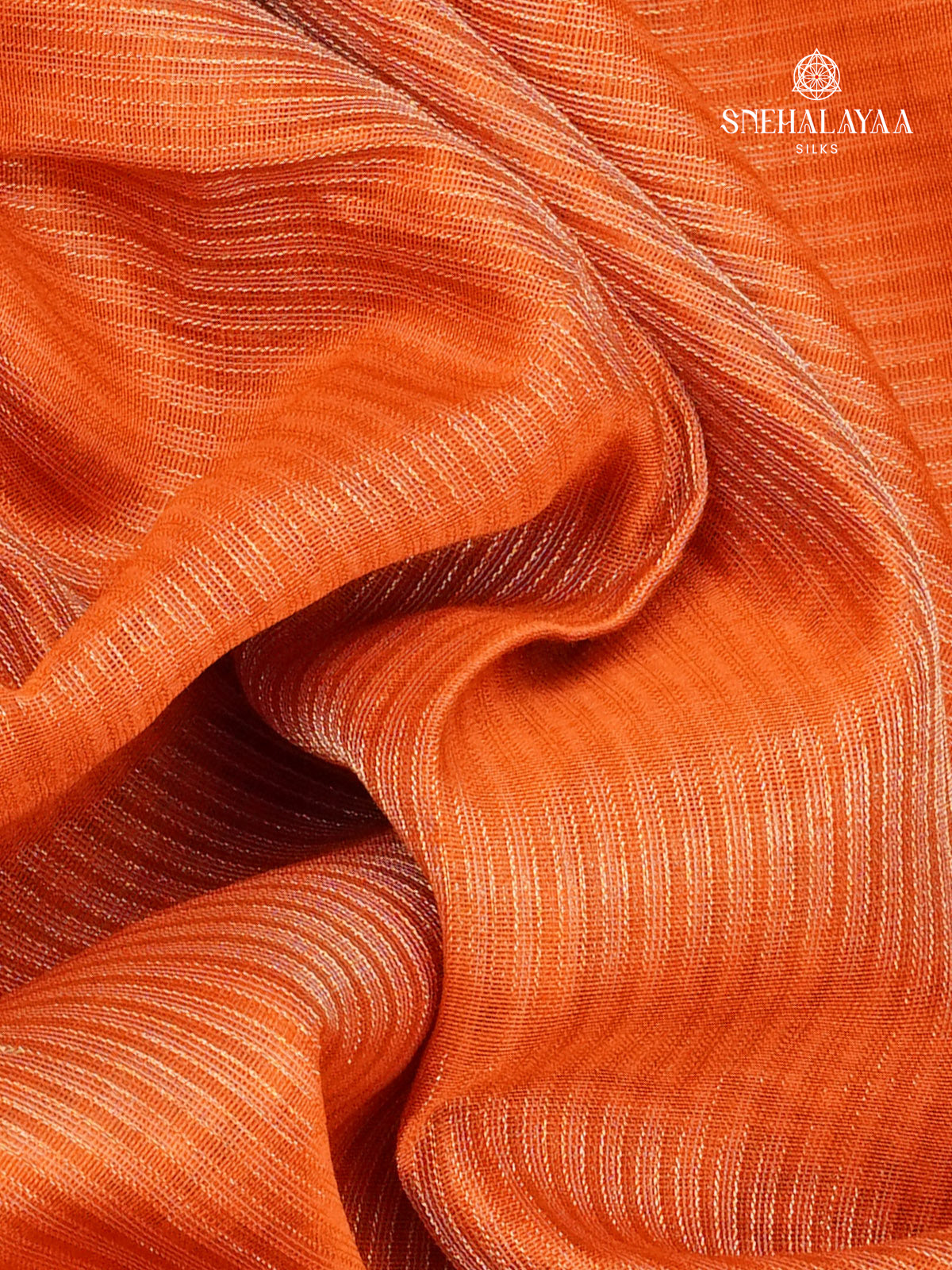 Orange Maheshwari Silk Cotton Saree