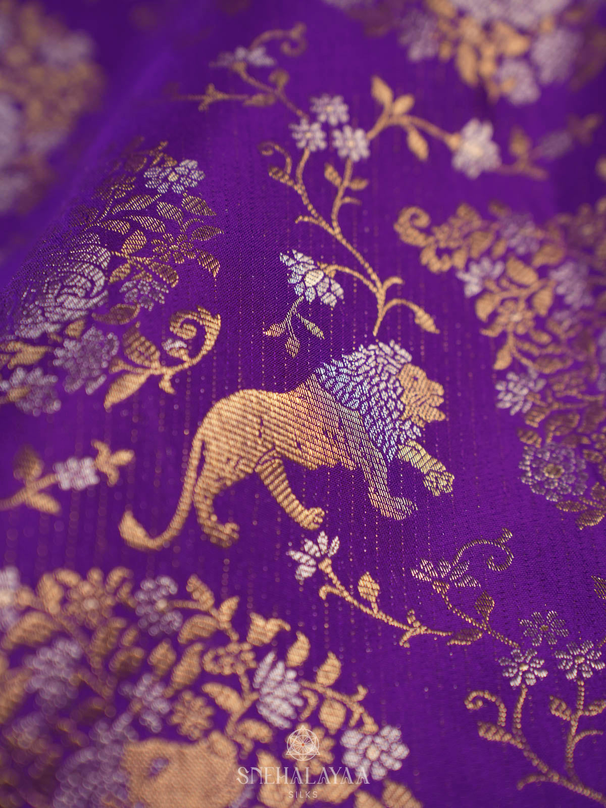 Purple Kanjivaram Silk Saree