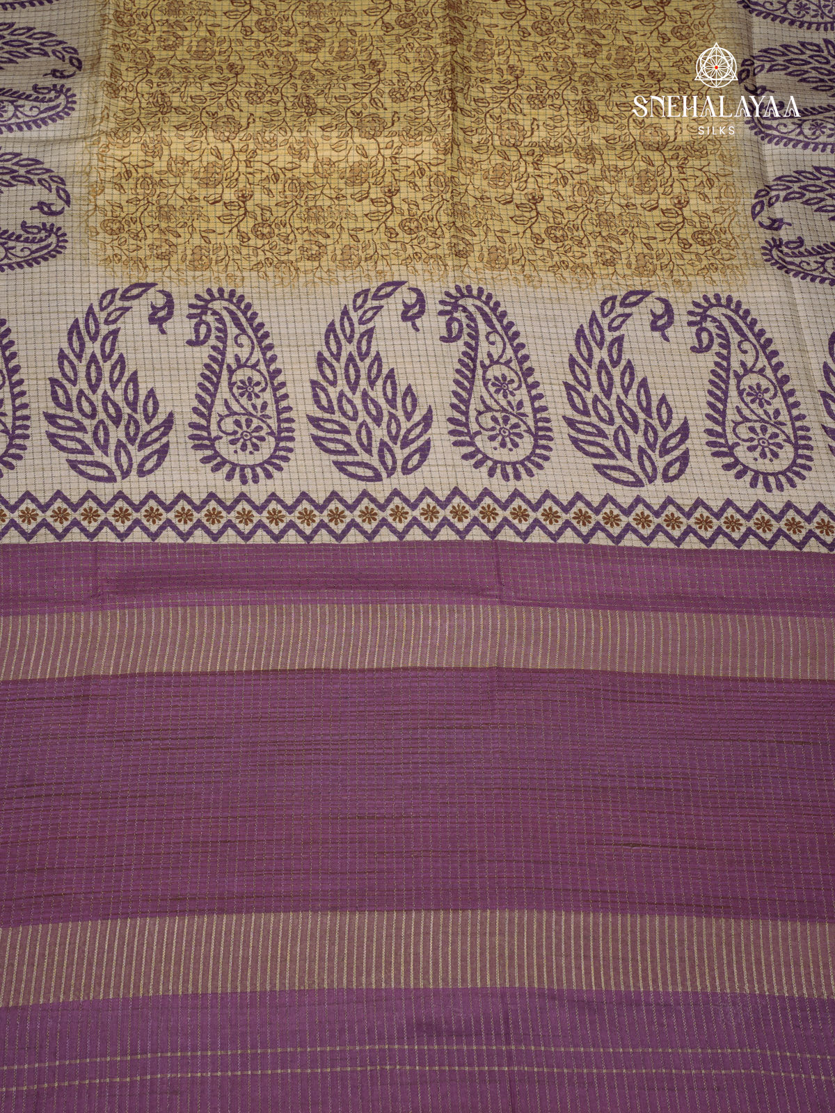 Mustard Tussar Saree