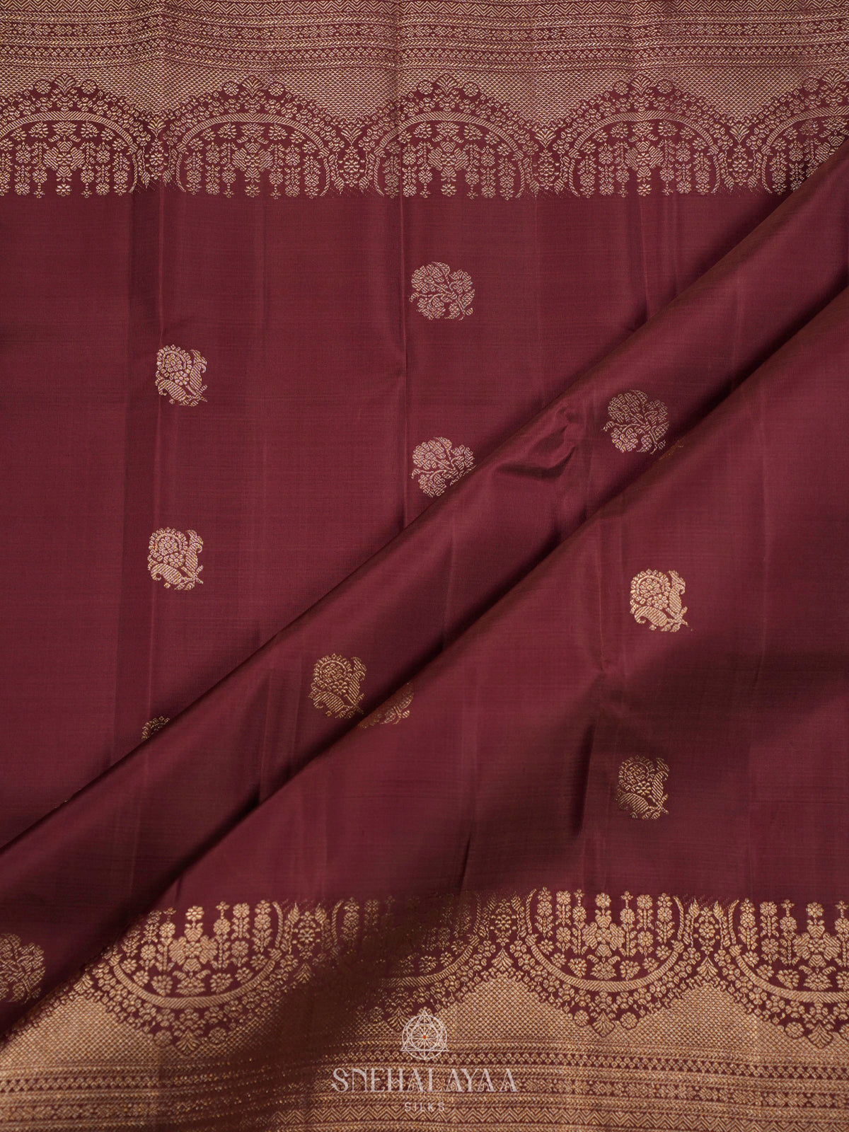 Plum Kanjivaram Silk Saree