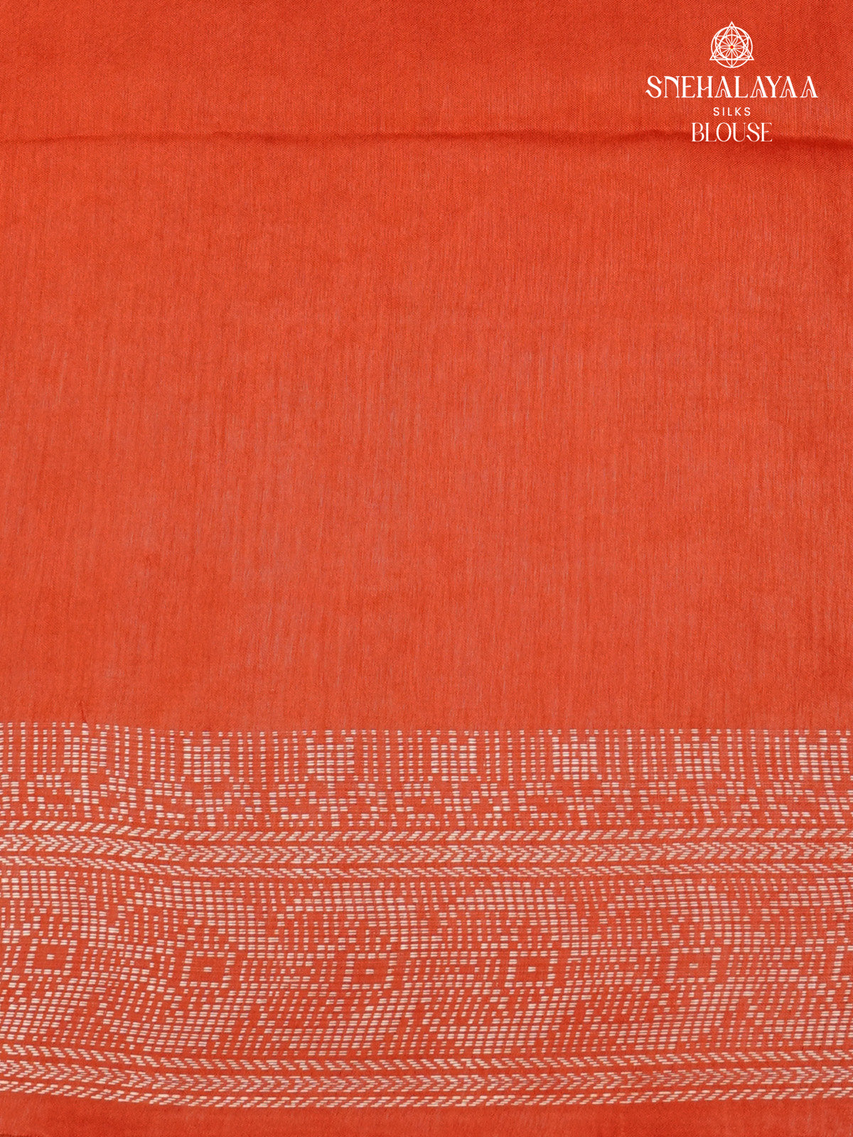 Orange Bamboo Silk Saree