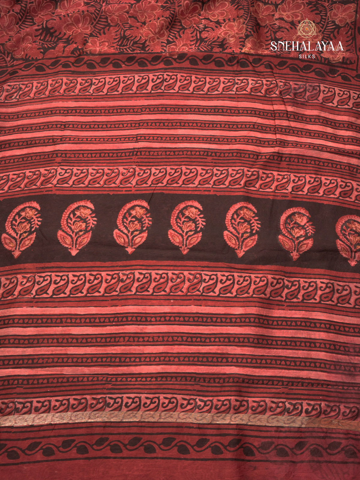 Maroon Chanderi Saree