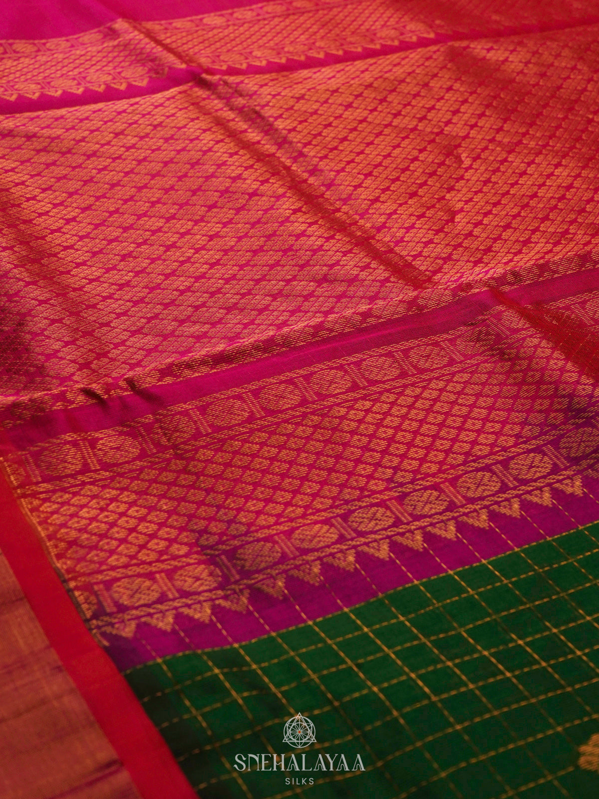 Forest Green Kanchi Silk Cotton Saree