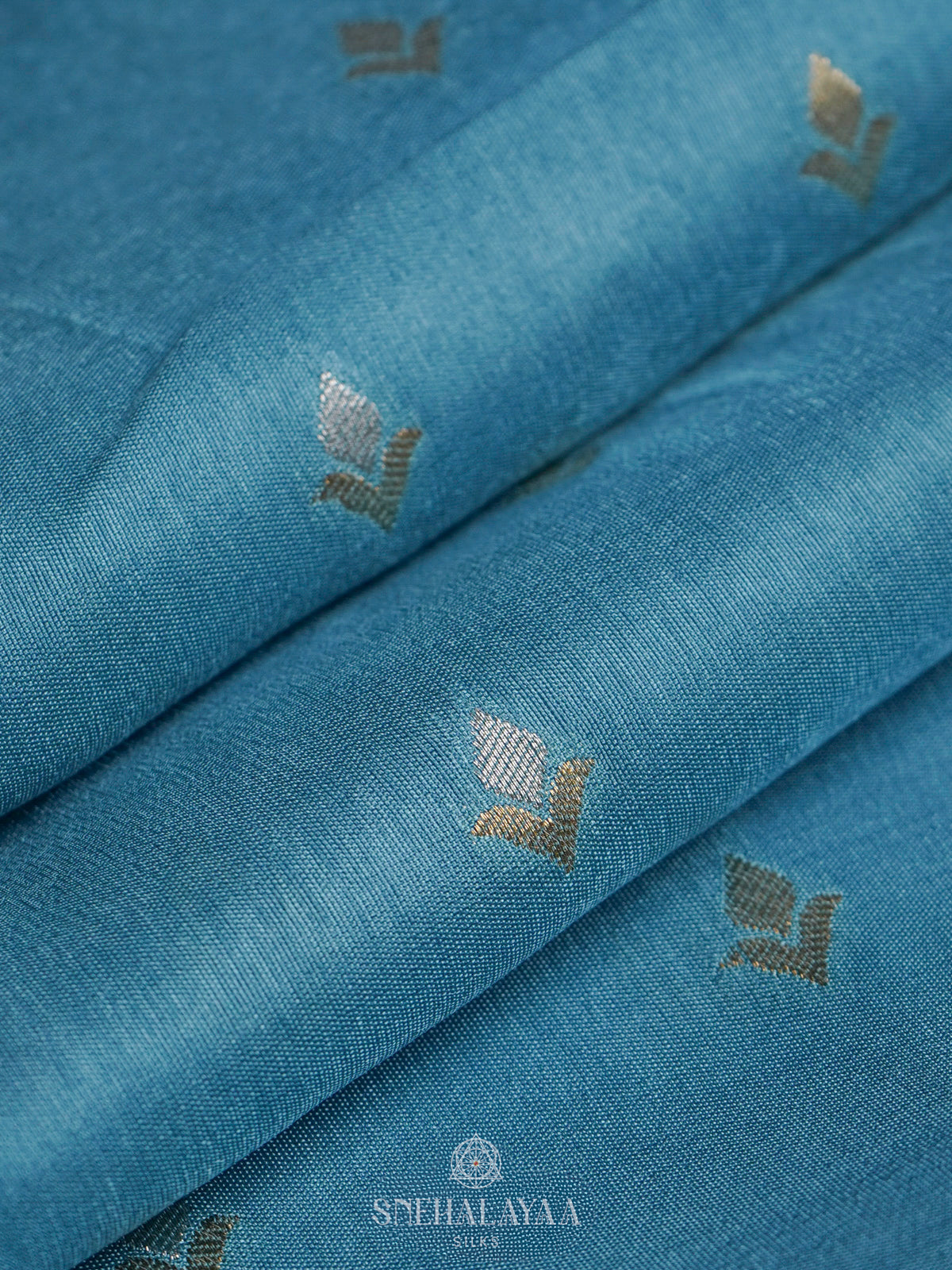 Blue Banaras Silk Saree