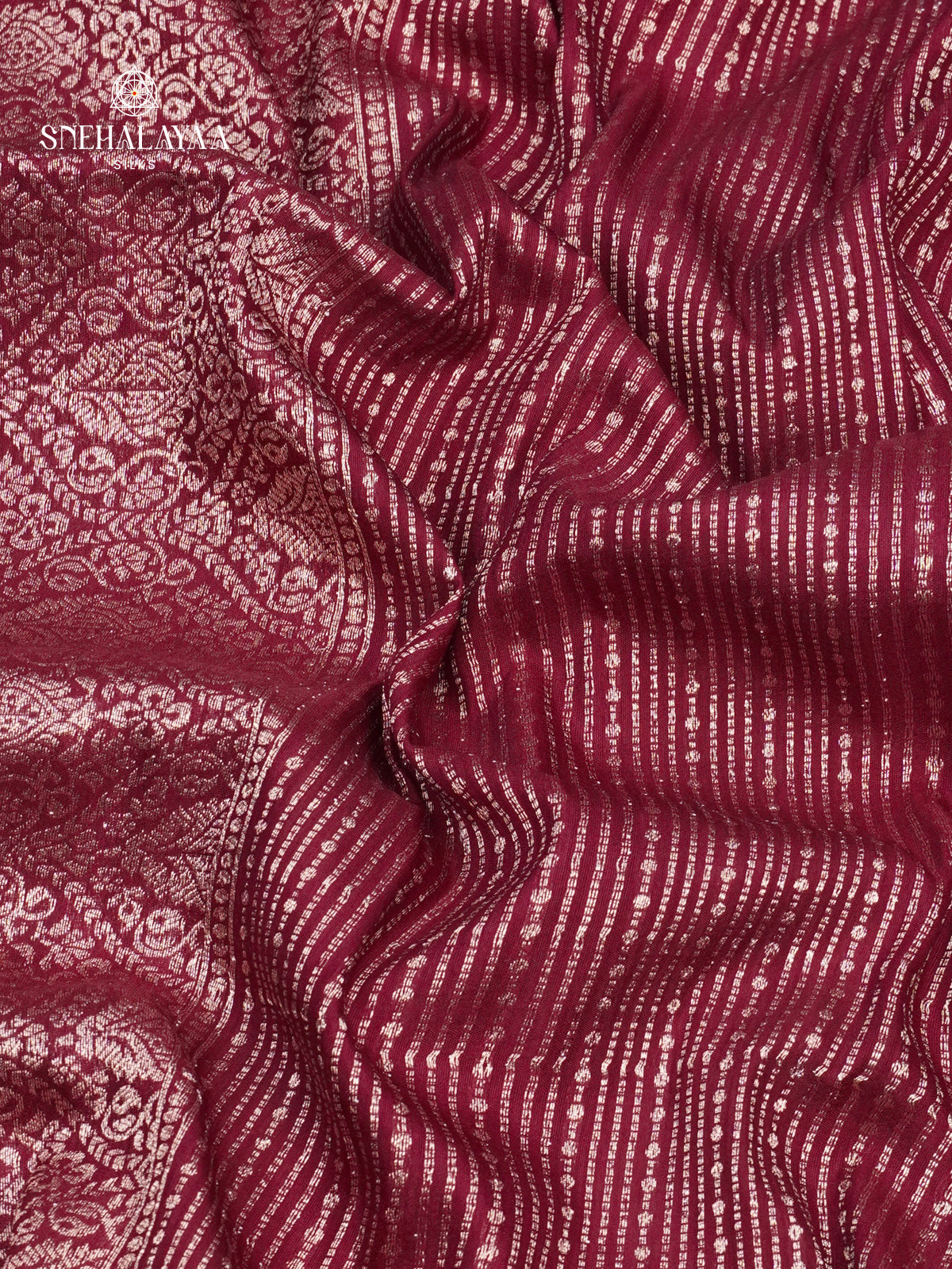Maroon Raw Silk Saree