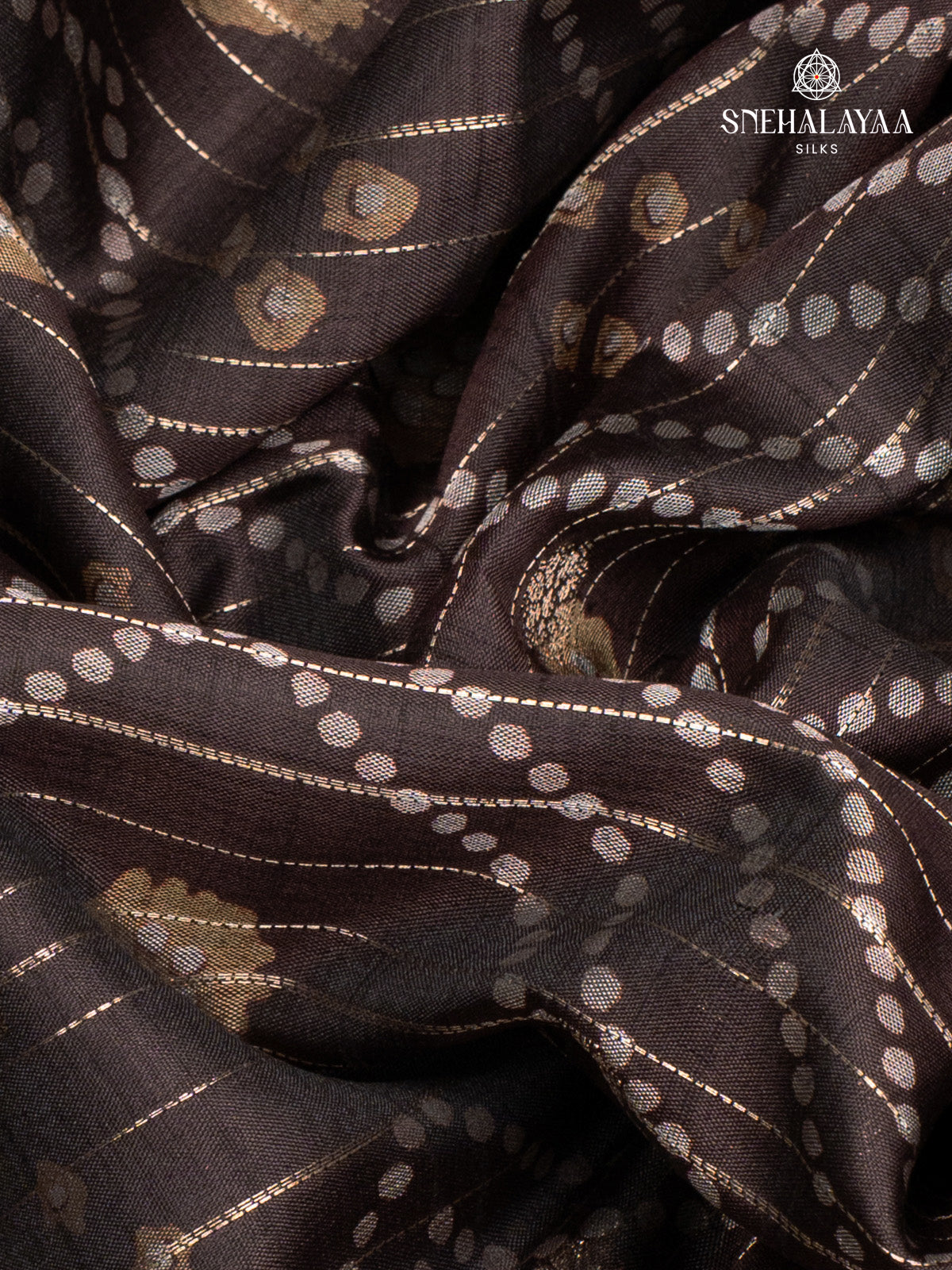 Black Dola Silk Saree