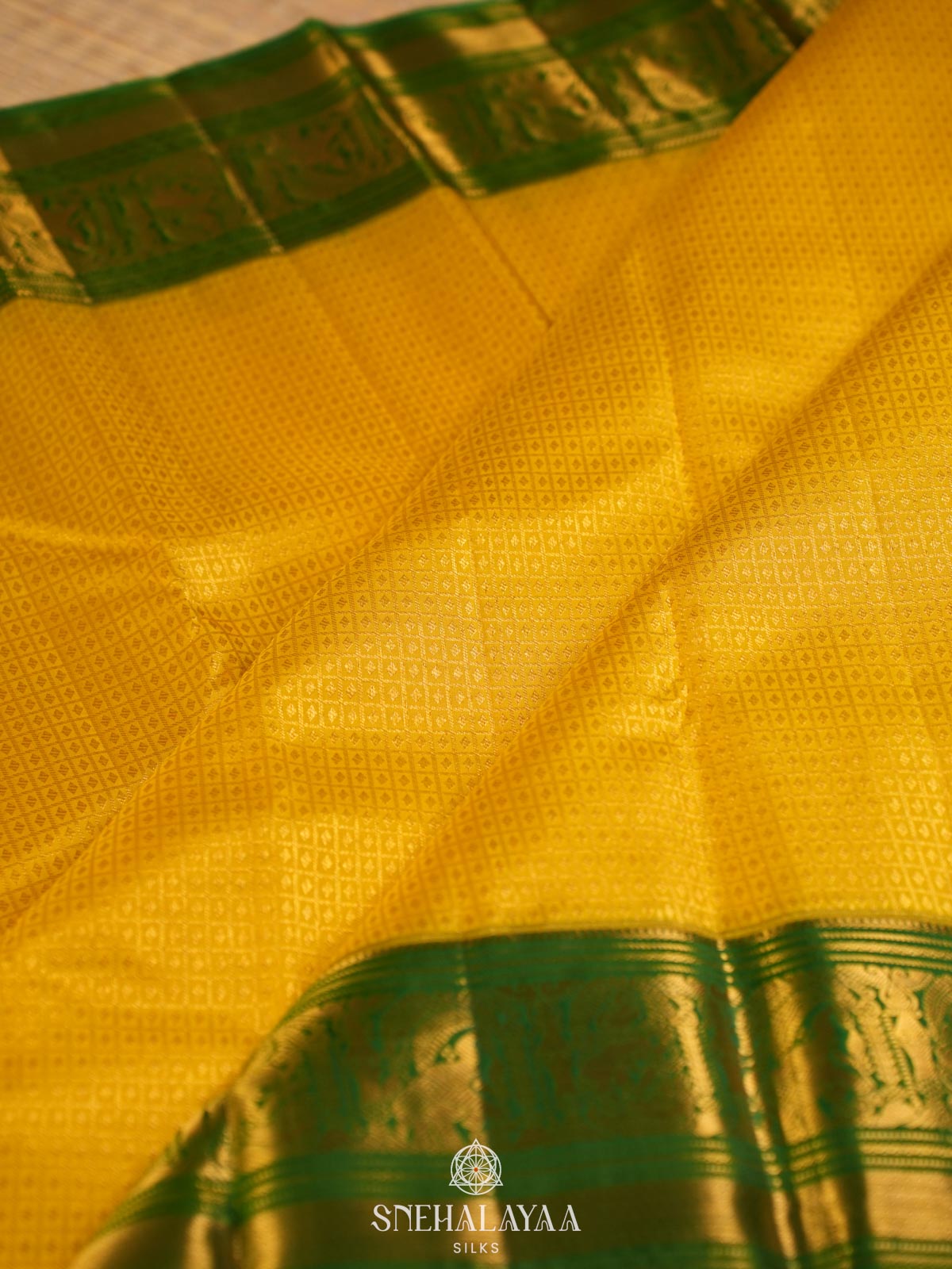 Yellow Kanjivaram Silk Saree