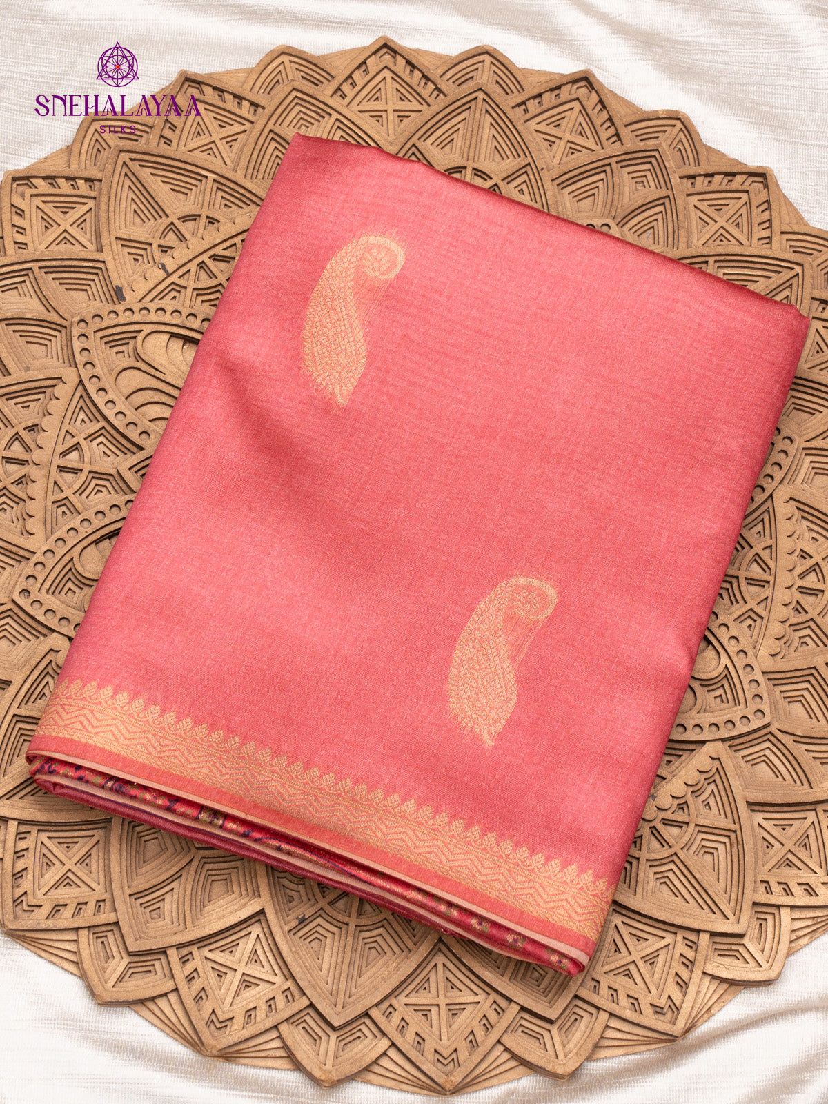 Pink Jute Saree