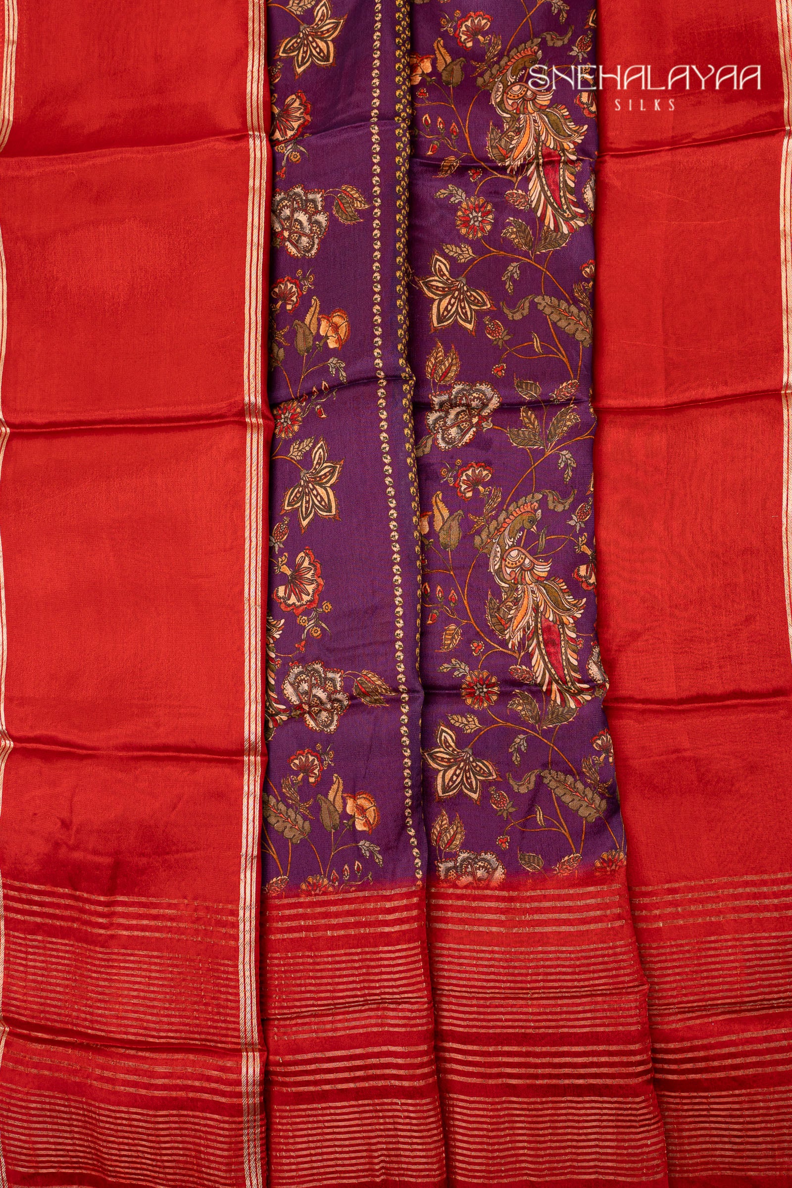 Violet Tissue Organza Saree