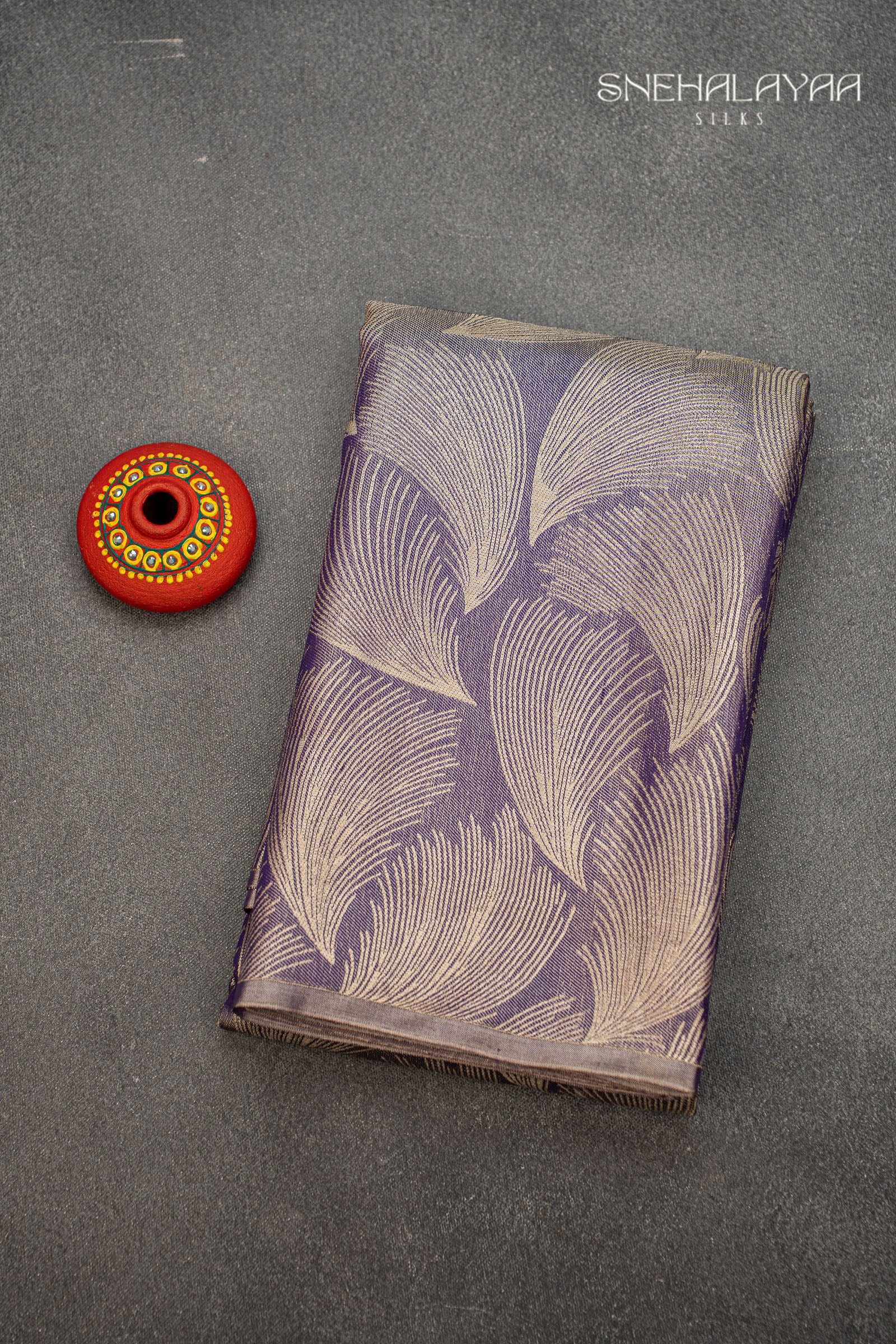 Violet Kancheevaram Silk Saree
