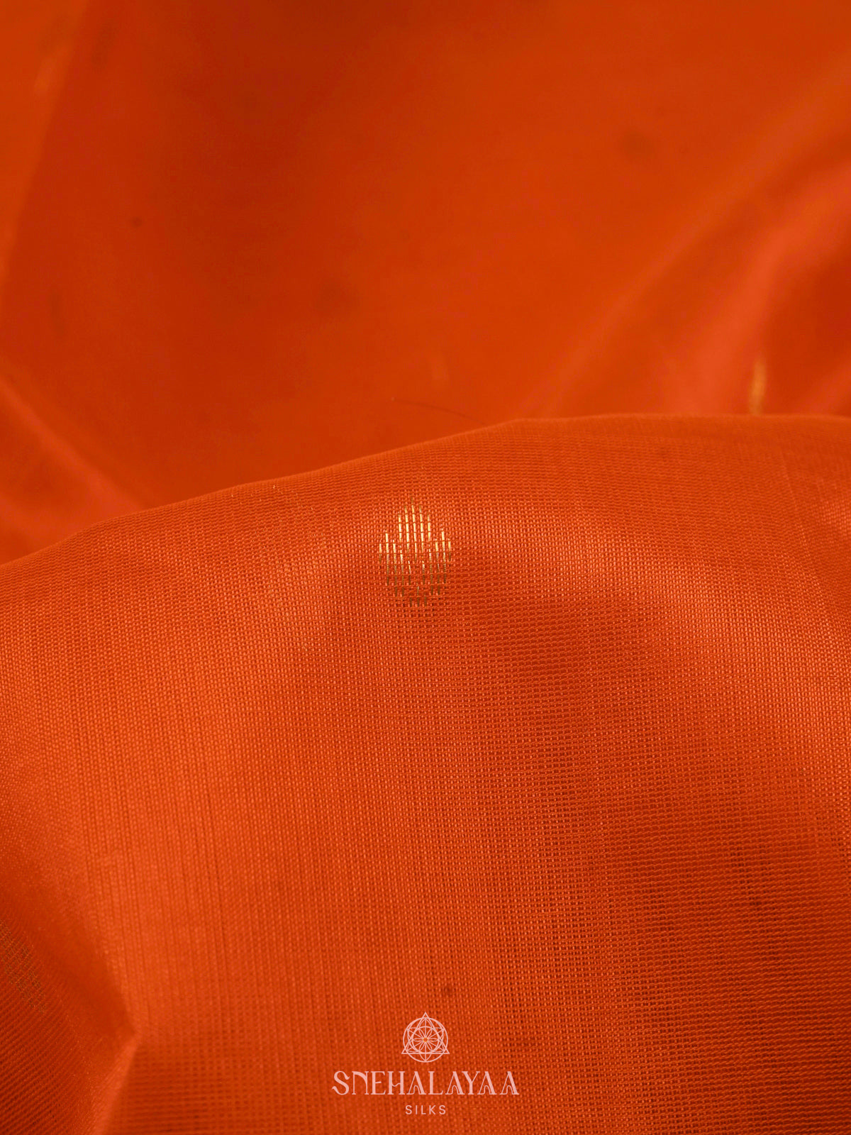 Rust Orange Kanchi Silk Cotton Saree