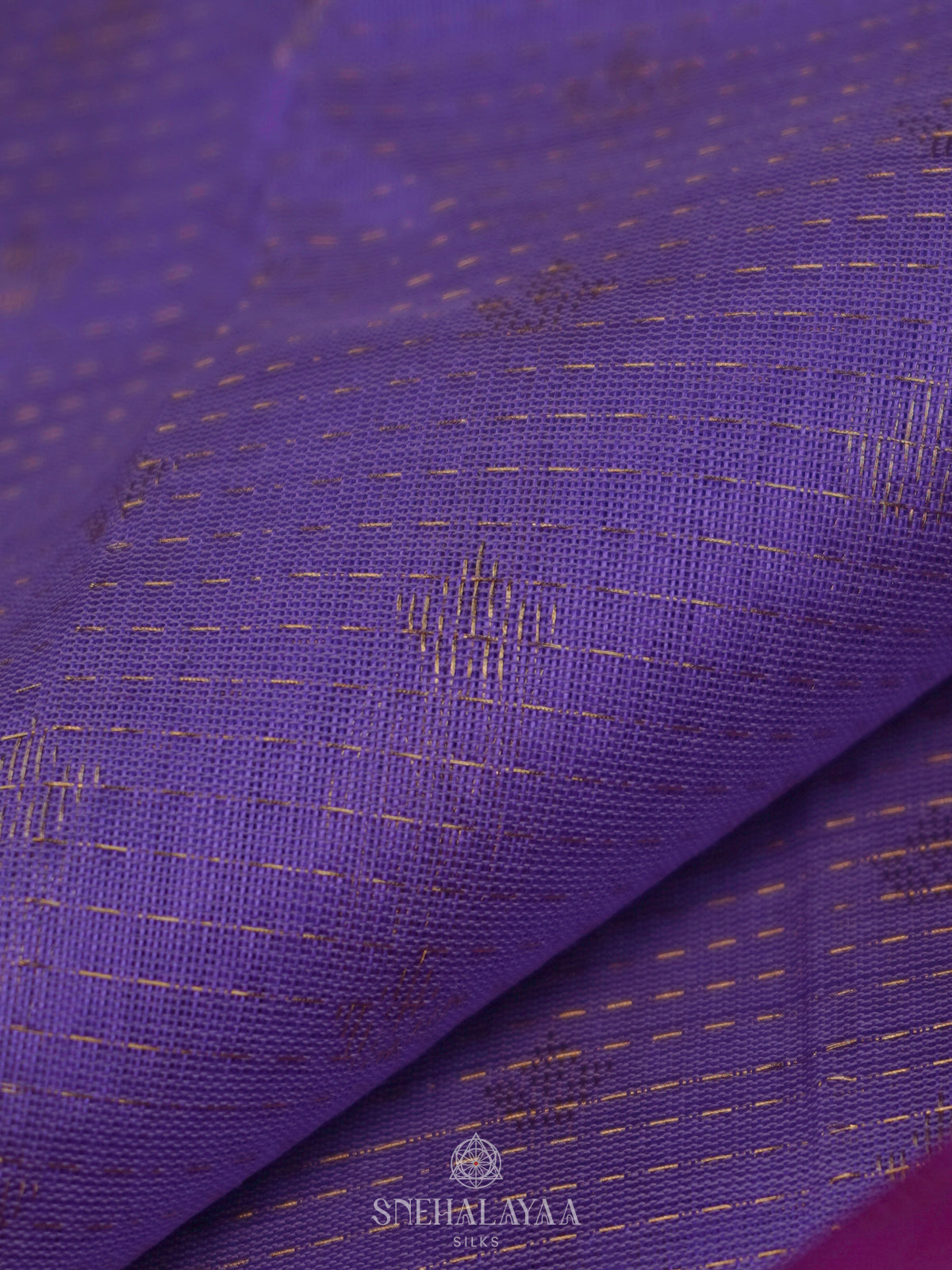 Purple Kuppadam Silk Cotton Saree with Magenta Border