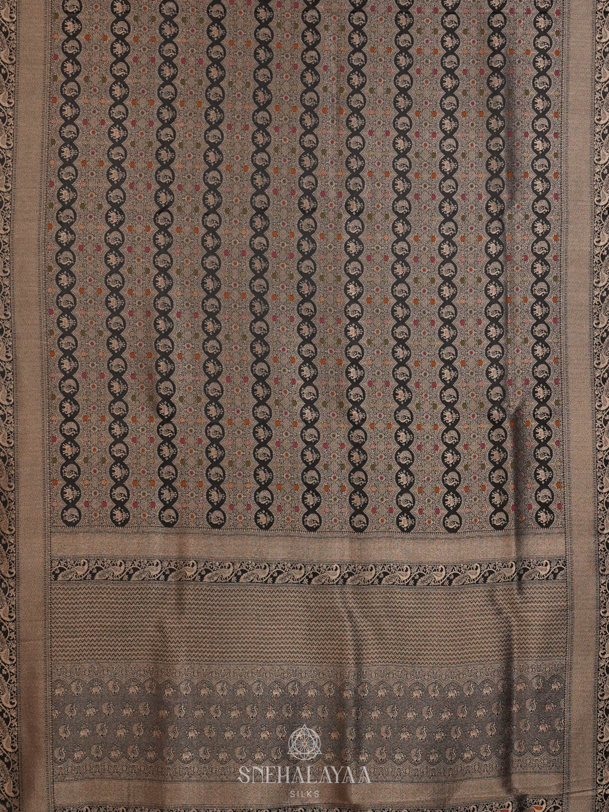 Black Banaras Silk Saree