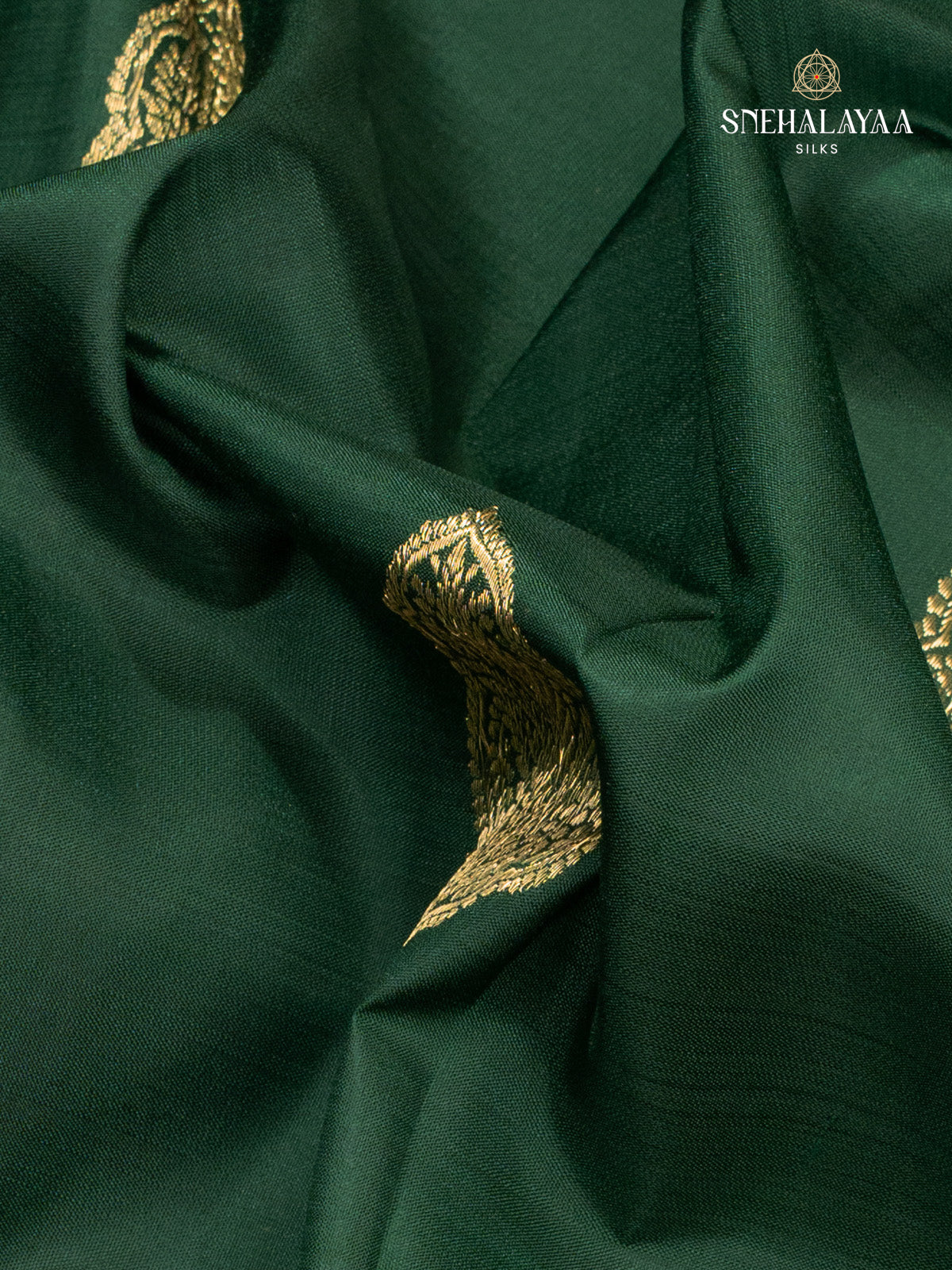 Bottle Green Kanjivaram Silk Saree
