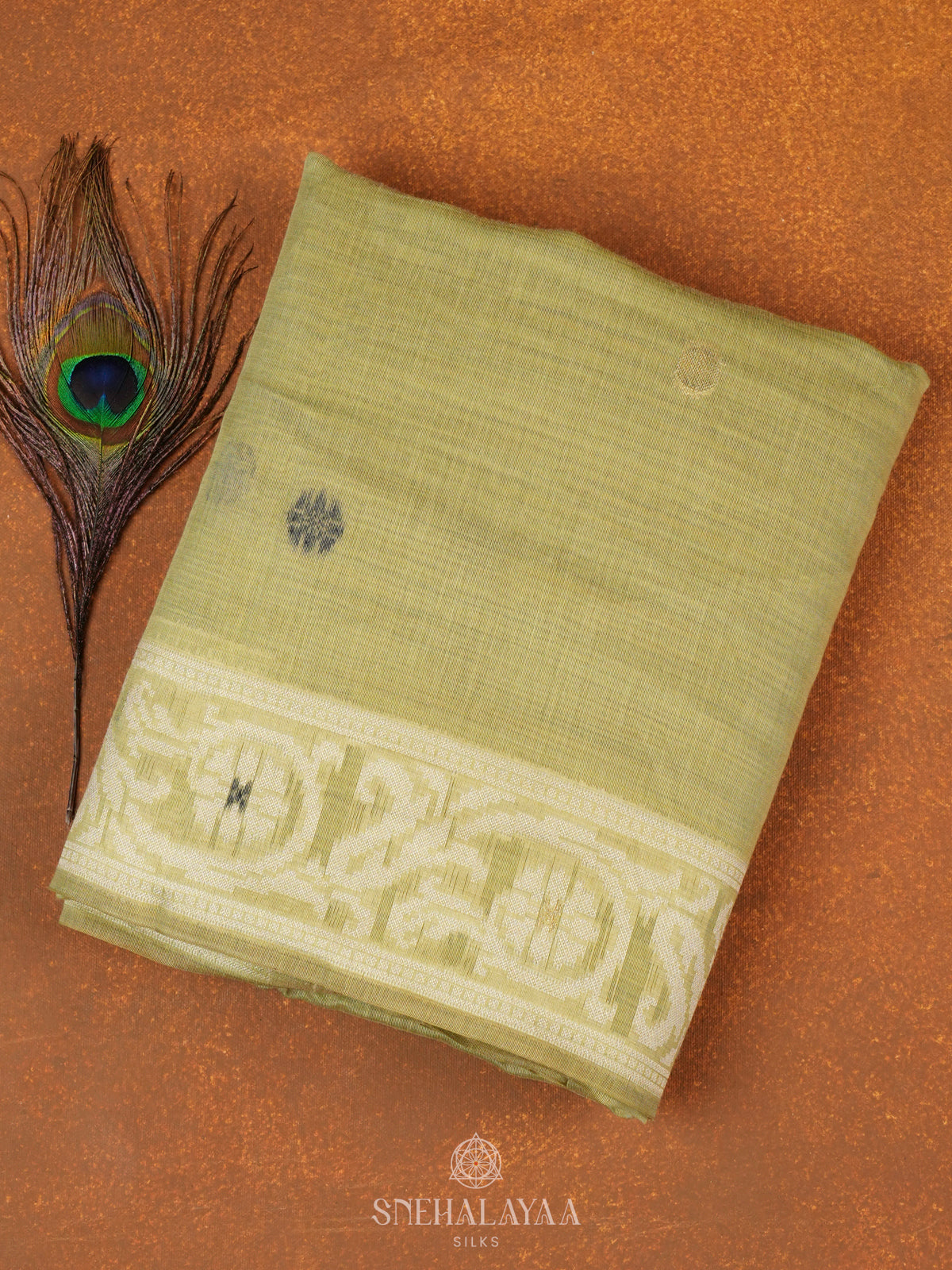 Green Munga Cotton Saree