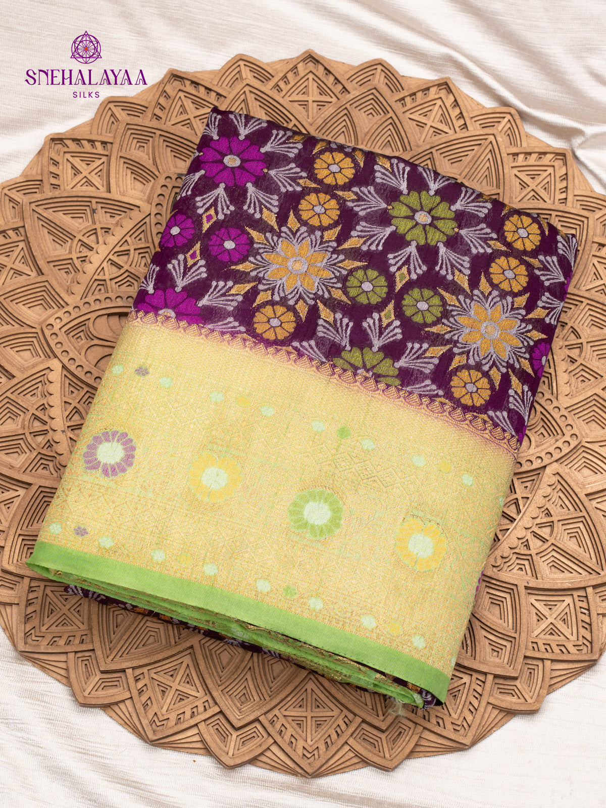 Purple Ikat Silk Saree