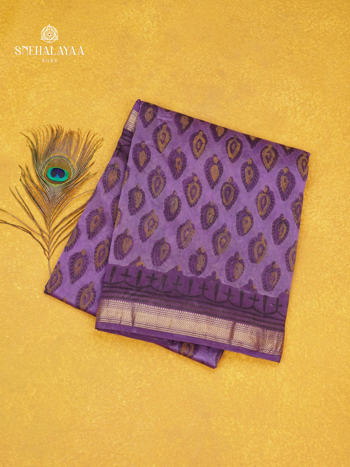 Violet Chanderi Saree