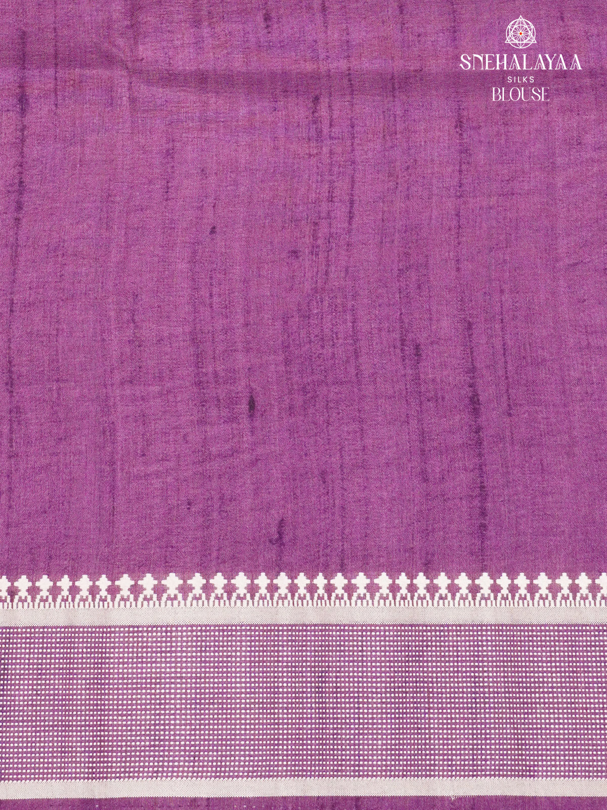 Magenta Purple Floral Printed Tussar Saree