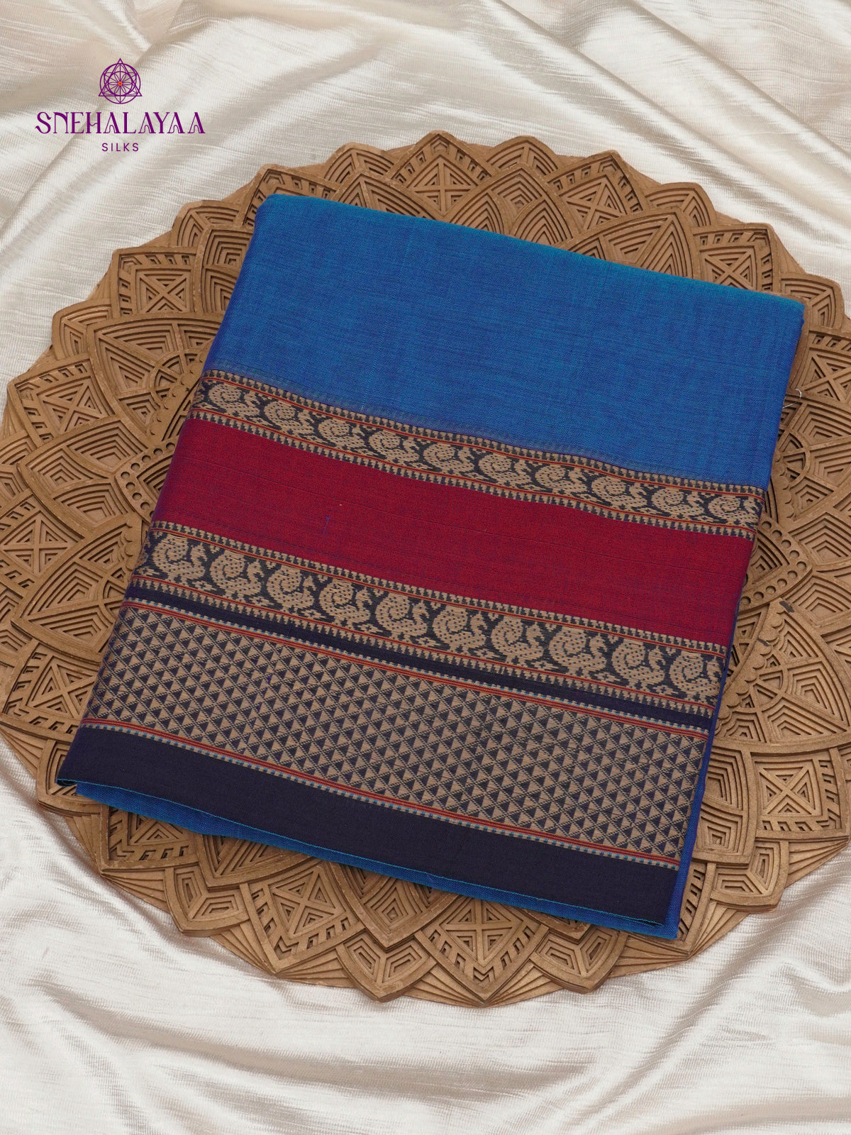 Rich Blue Narayanpet Cotton Saree