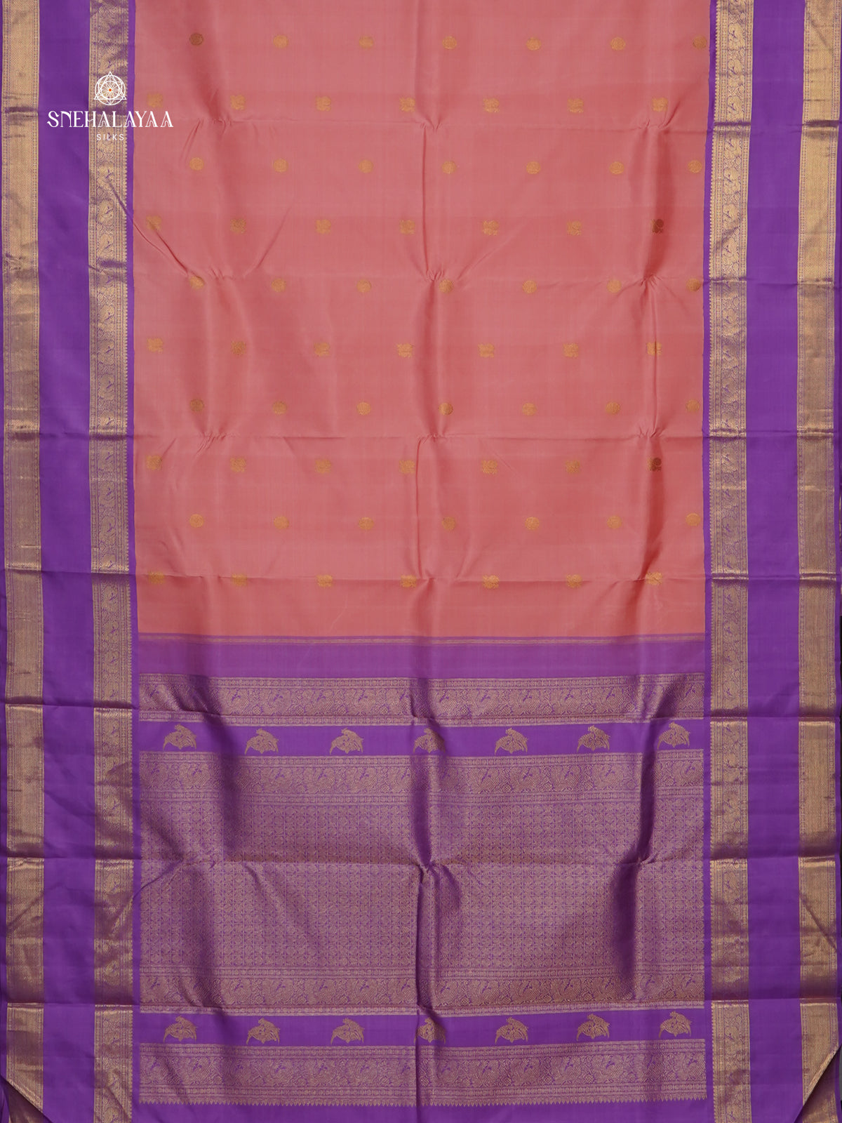 Pale Pink Kanjivaram Silk Saree