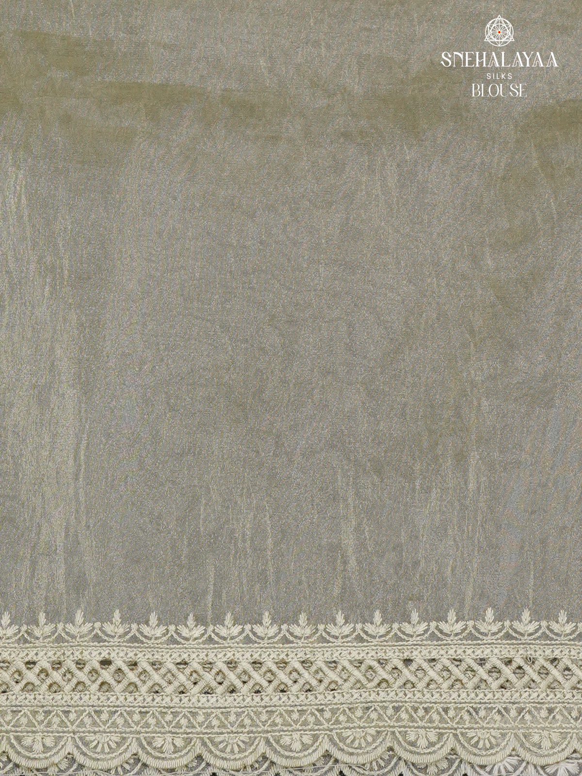 Beige Gold Embroidery Designer Saree