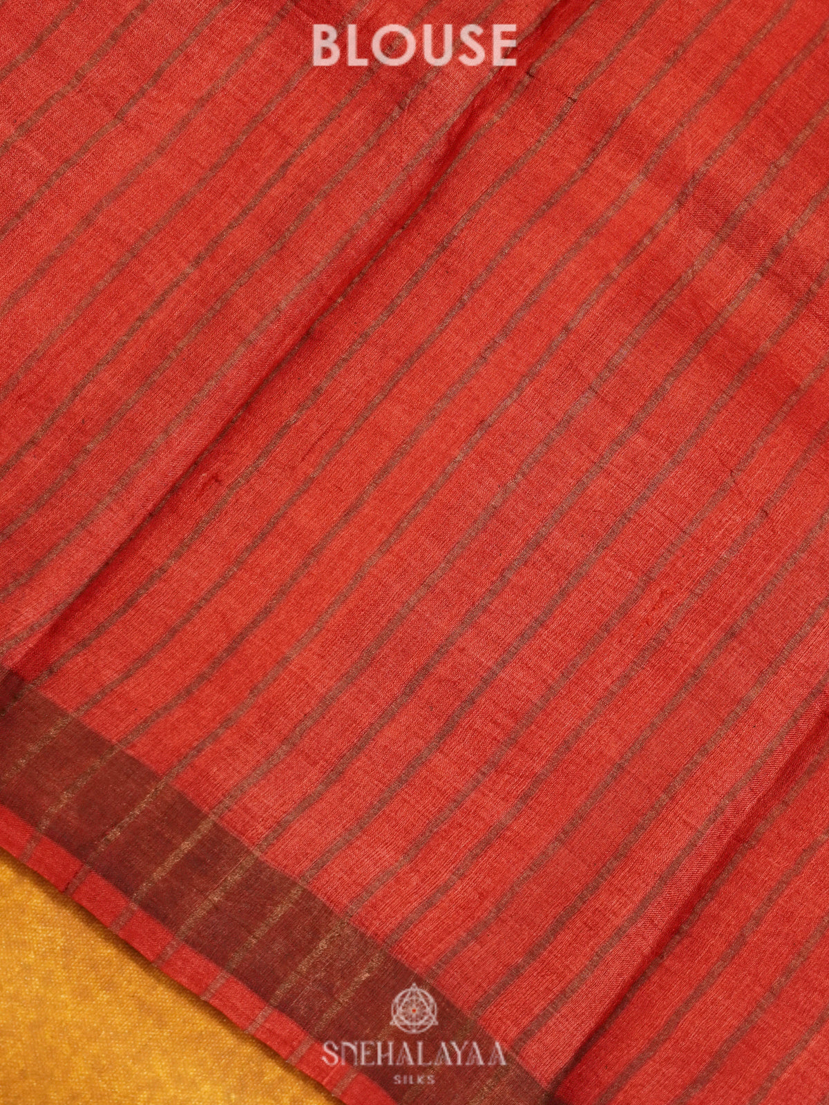 Peach Floral Printed Tussar Saree