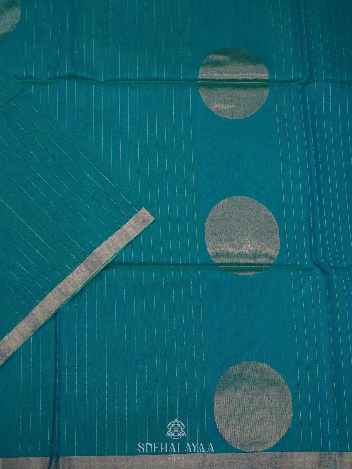 Blue Kora Silk Cotton Saree