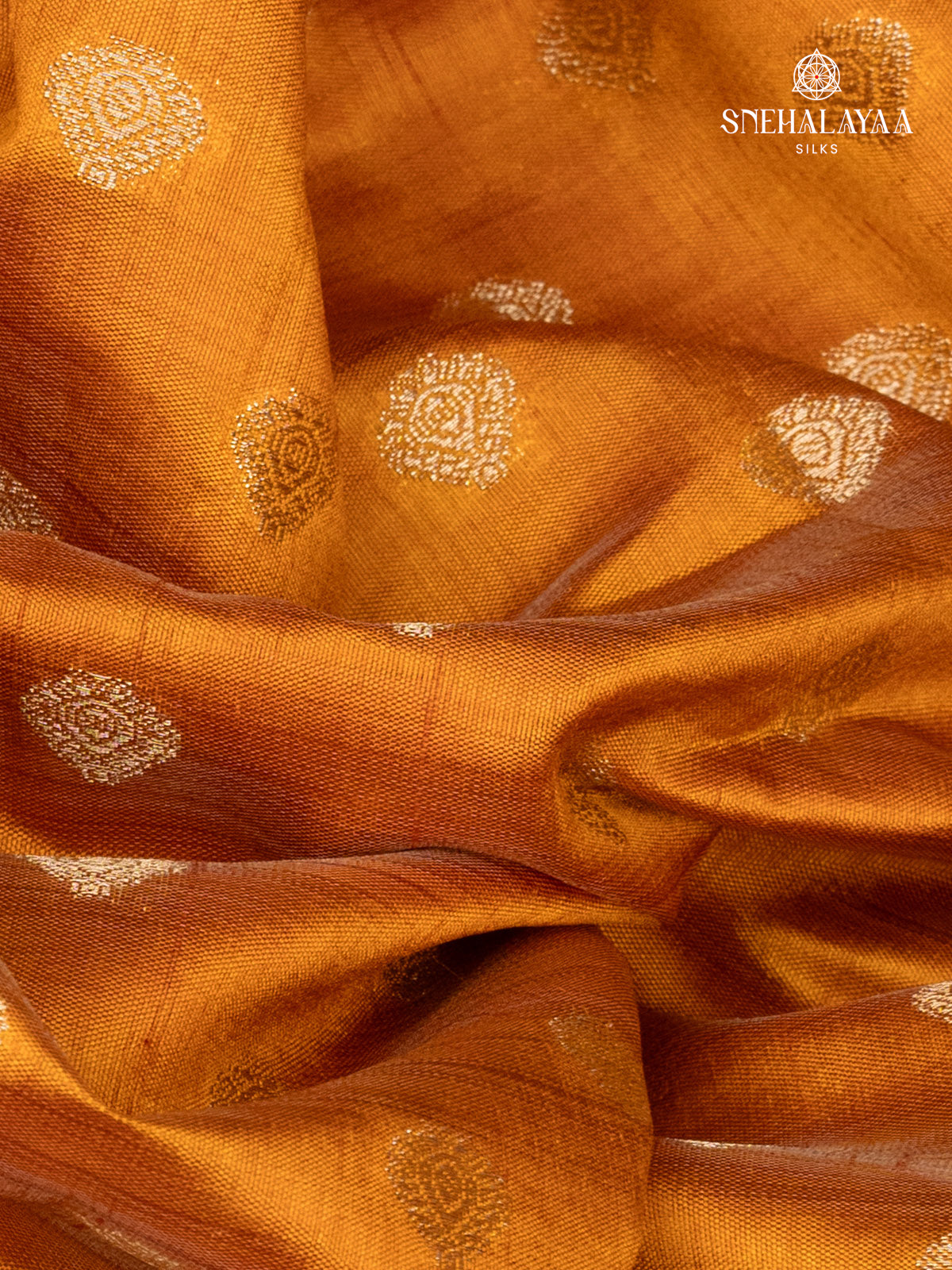 Mustard Yellow Raw Silk Saree