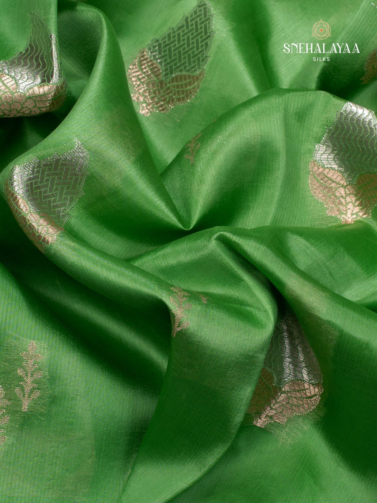 Green Banaras Dupion Saree