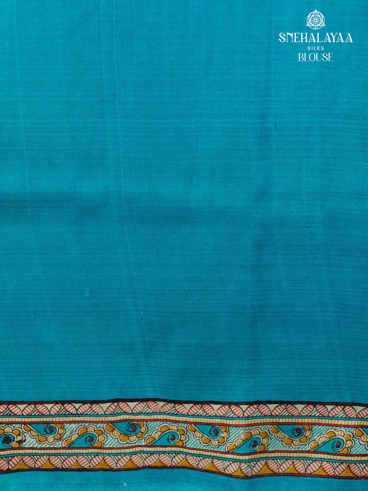 Blue Printed Tussar saree