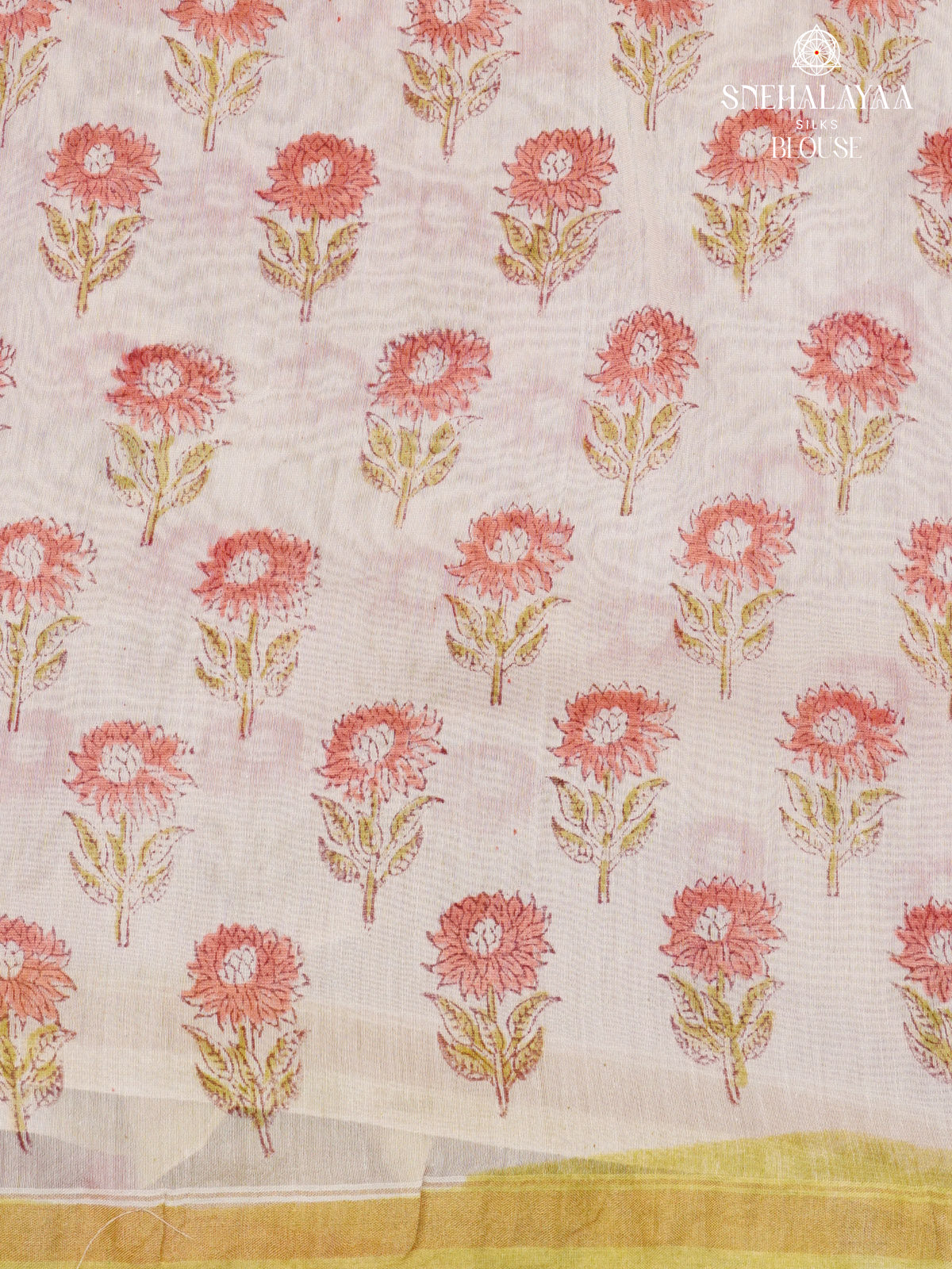 Lime Green Chanderi Saree