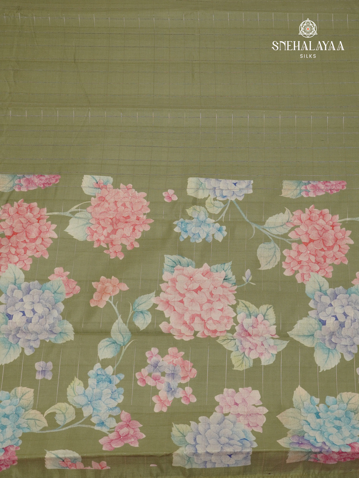 Olive Green Tussar Saree