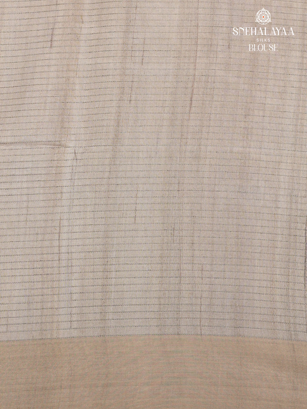 Brown Floral Printed Tussar Saree